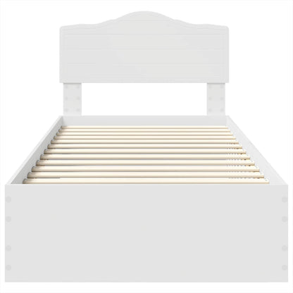 Struttura del letto Bianco 90 x 190 cm Legno multistrato | homemem39