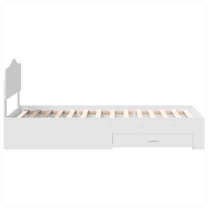 Struttura del letto Bianco 90 x 190 cm Legno multistrato | homemem39