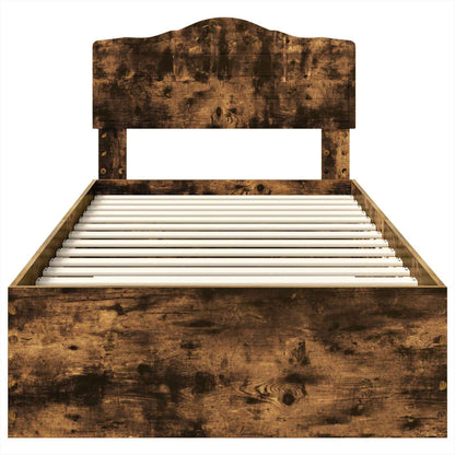 Struttura del letto Rovere fumé 90 x 190 cm Legno multistrato | homemem39
