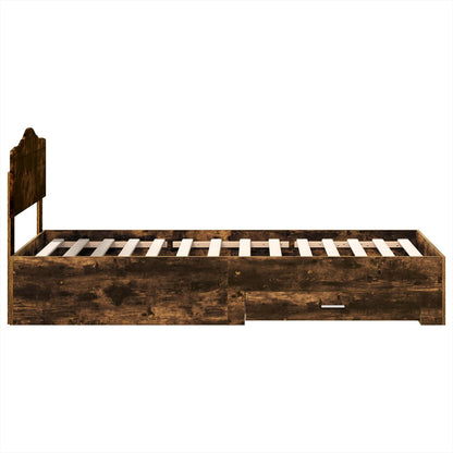 Struttura del letto Rovere fumé 90 x 190 cm Legno multistrato | homemem39