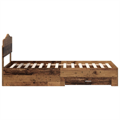 Struttura del letto Legno vecchio 90 x 190 cm Legno multistrato | homemem39