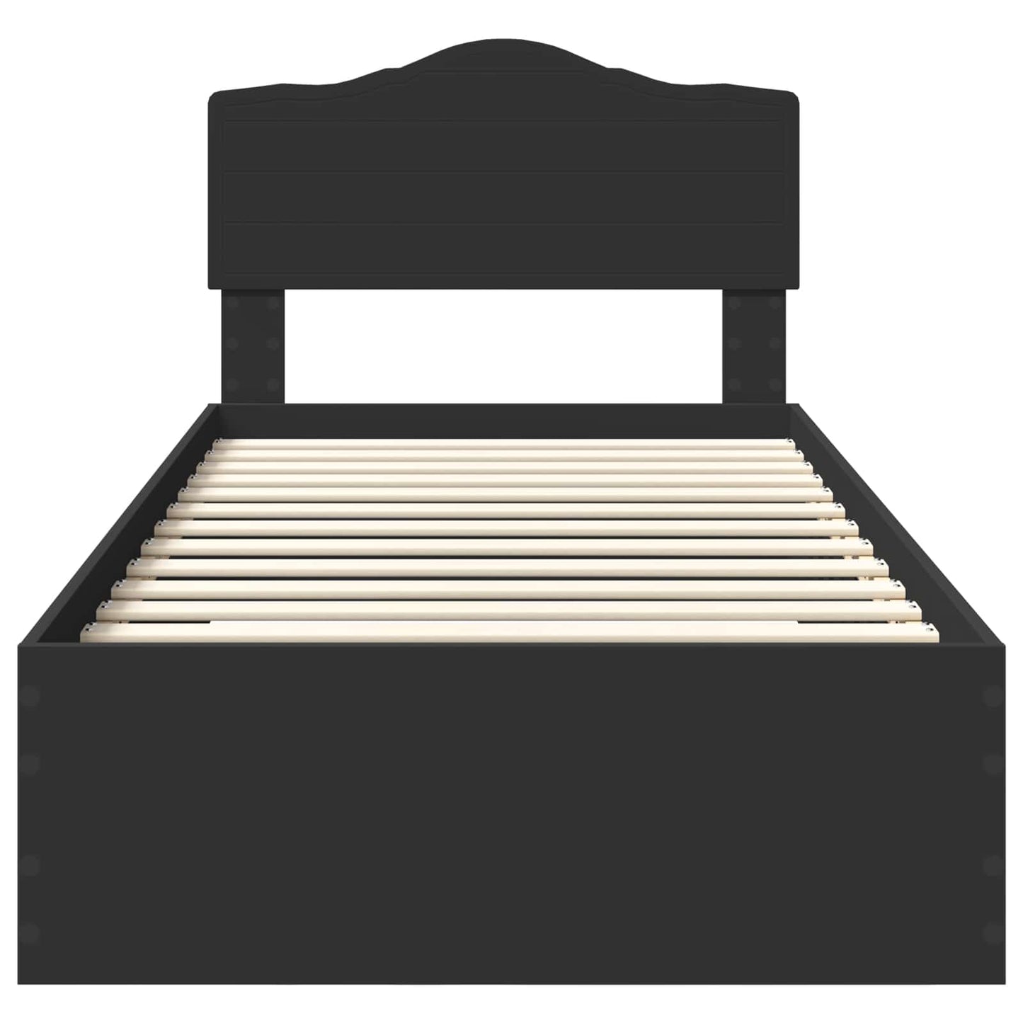Struttura del letto Nero 70 x 190 cm Legno multistrato | homemem39