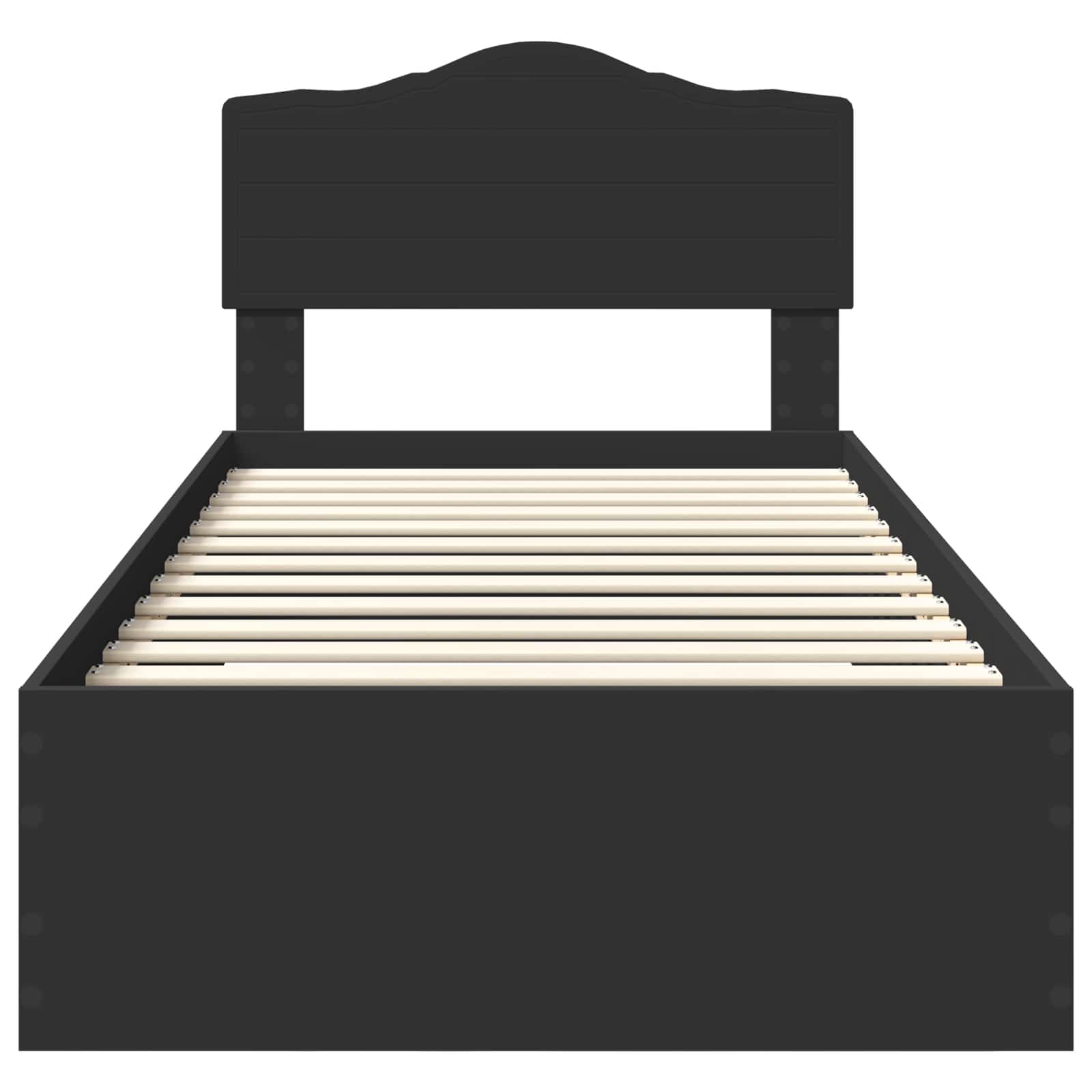 Struttura del letto Nero 70 x 190 cm Legno multistrato | homemem39
