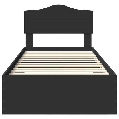 Struttura del letto Nero 70 x 190 cm Legno multistrato | homemem39