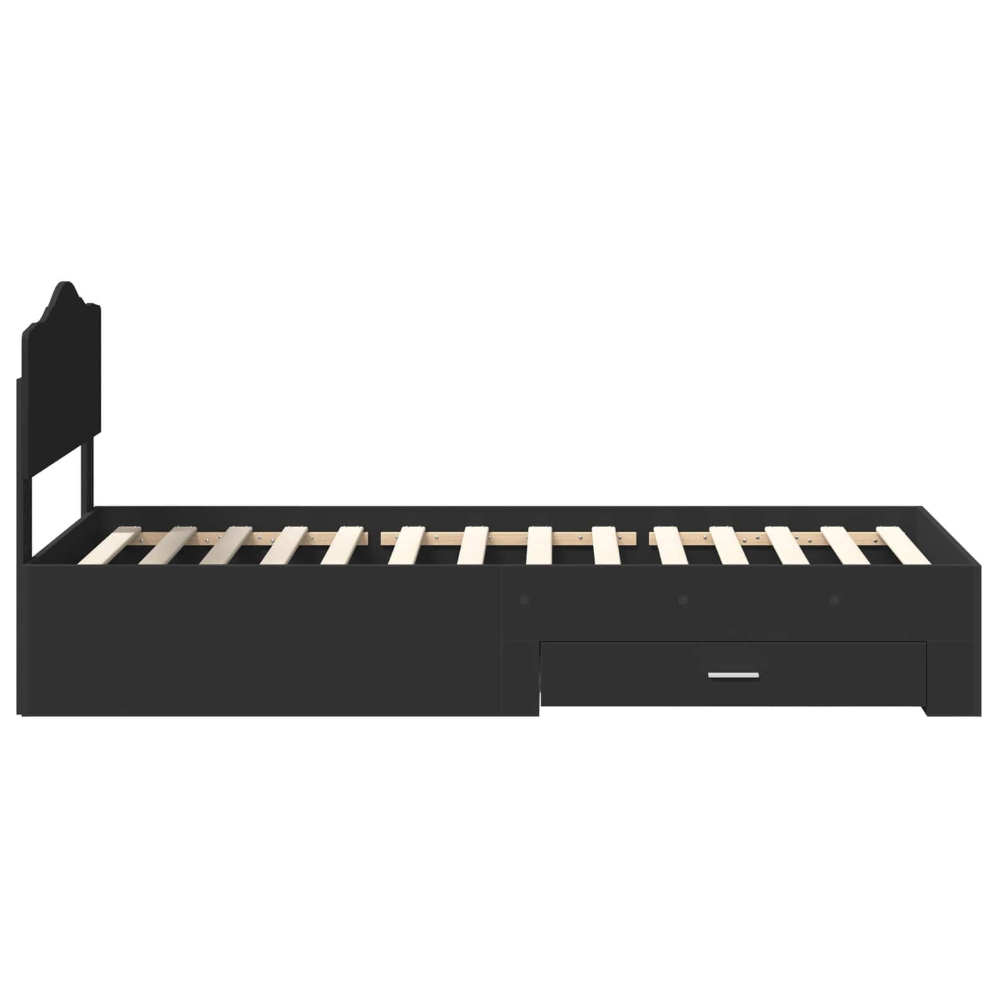 Struttura del letto Nero 70 x 190 cm Legno multistrato | homemem39
