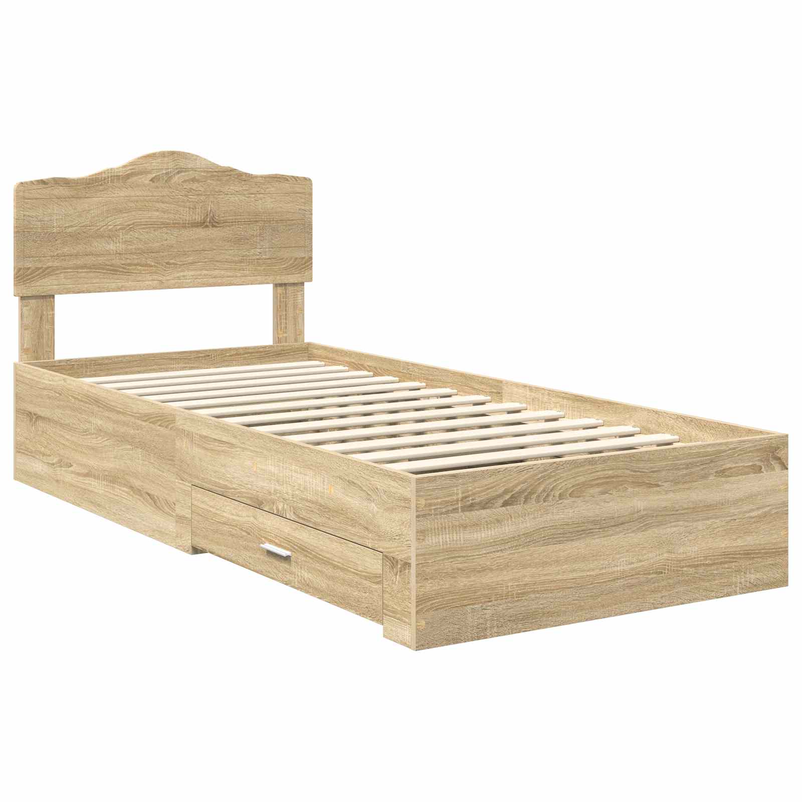 Struttura del letto Rovere Sonoma 70 x 190 cm Legno multistrato | homemem39