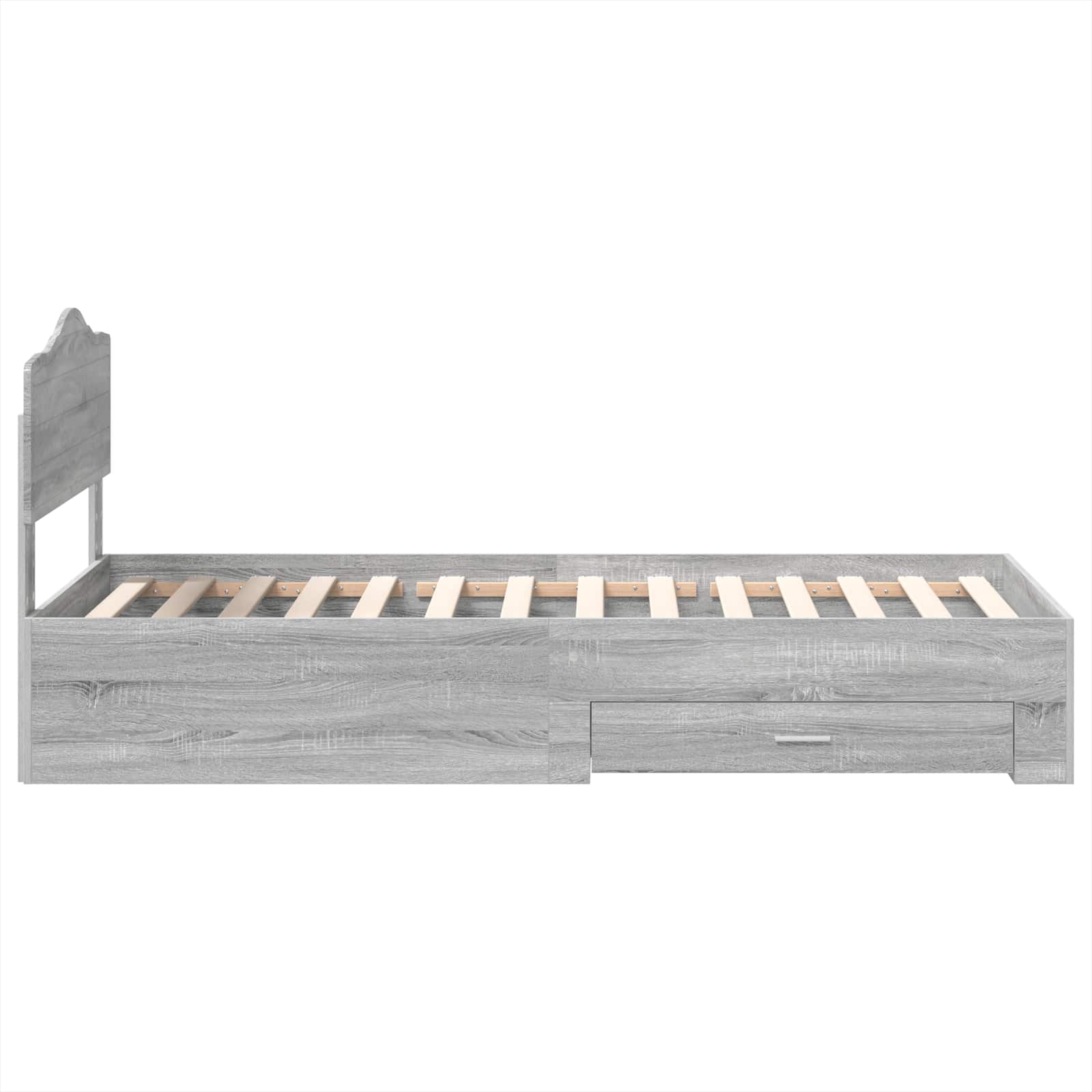 Struttura del letto Grigio Sonoma 70 x 190 cm Legno multistrato | homemem39