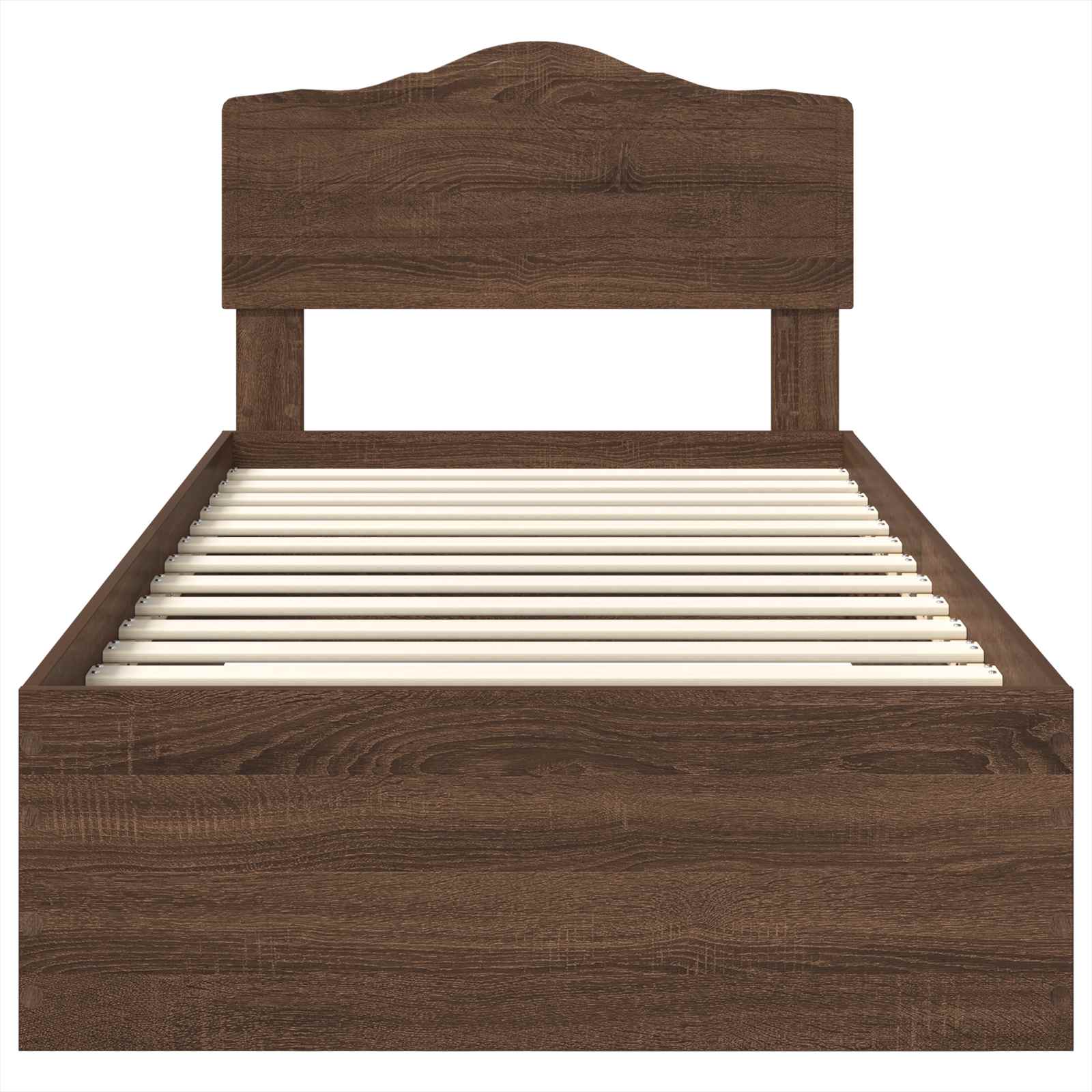 Struttura del letto con testiera Rovere Marrone 70 x 190 cm | homemem39