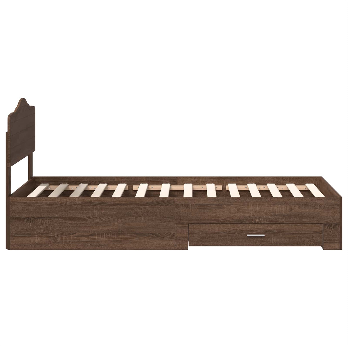 Struttura del letto con testiera Rovere Marrone 70 x 190 cm | homemem39