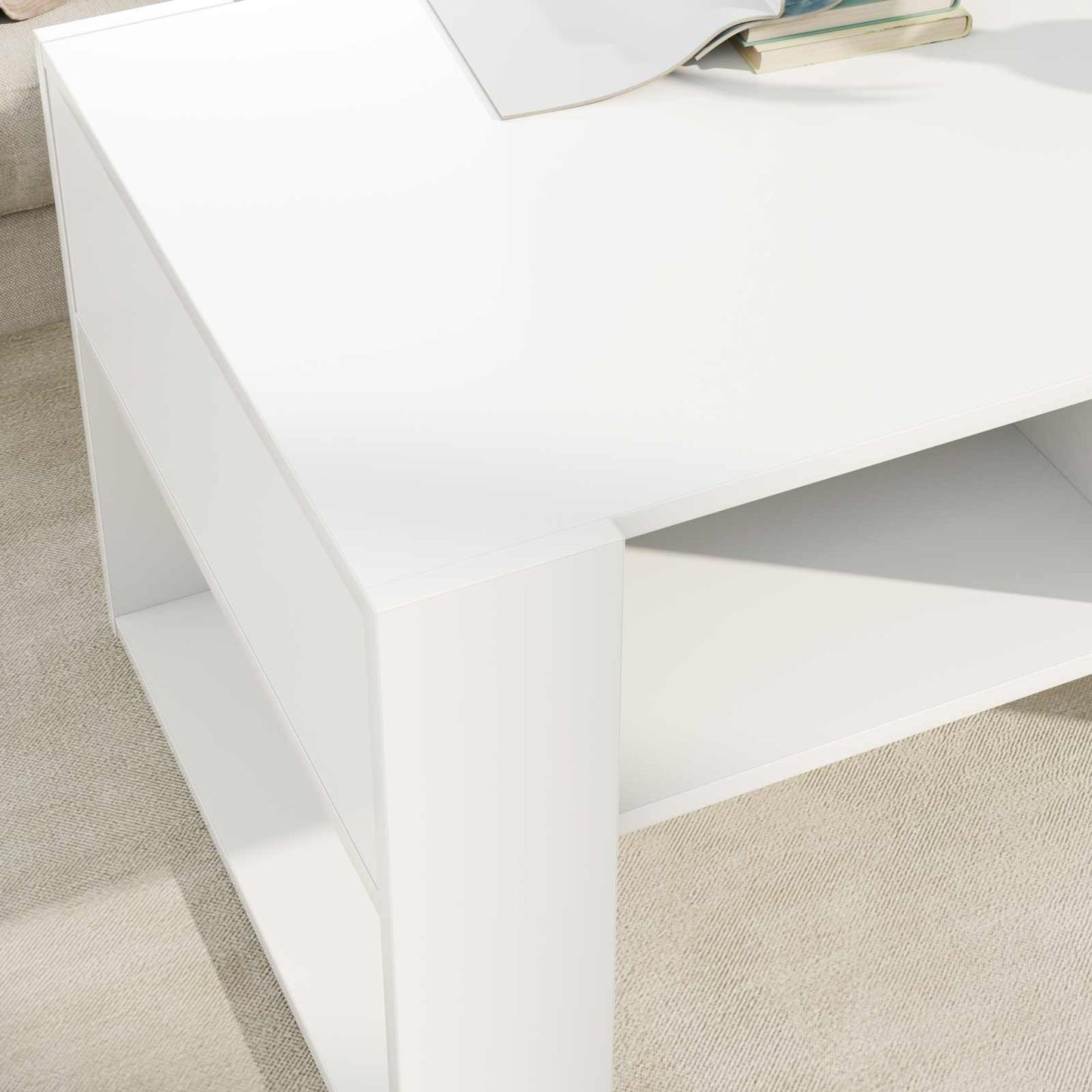 Tavolino da salotto Bianco 92 x 53 x 45 cm Legno multistrato | homemem39