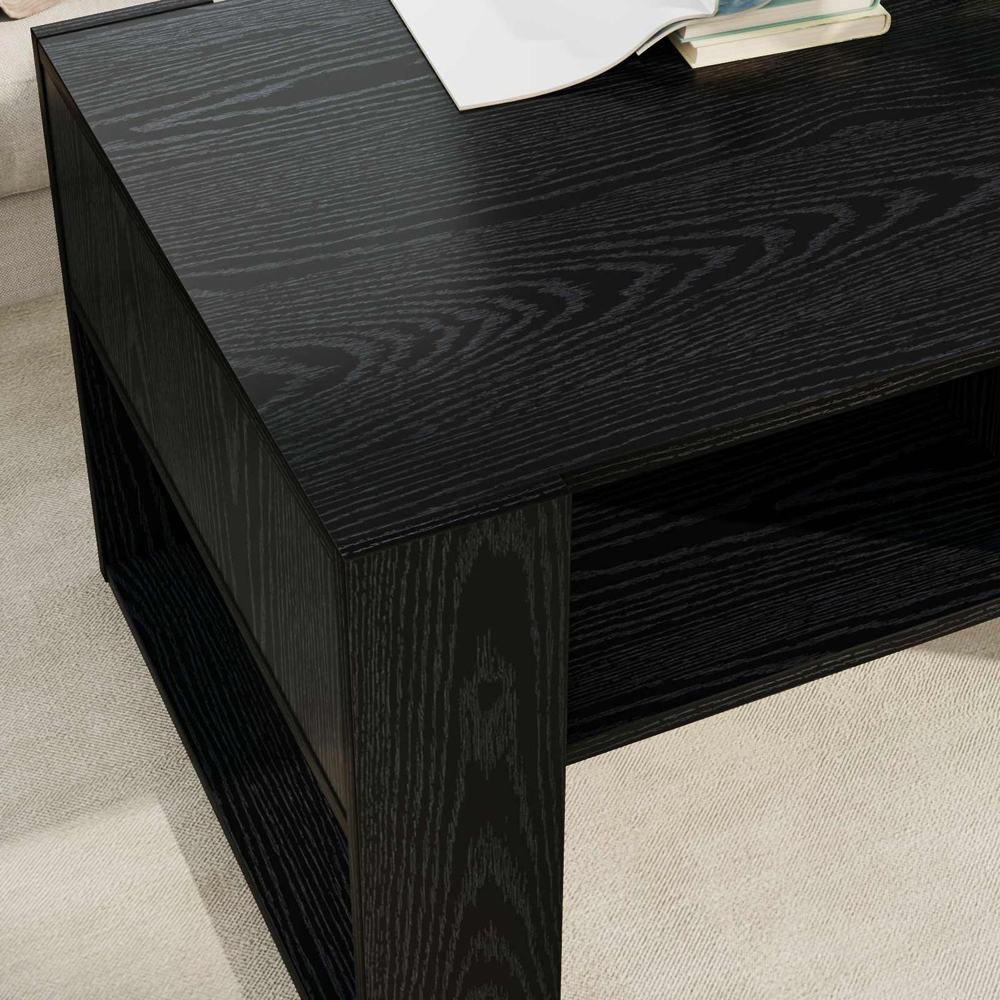 Tavolino da salotto Rovere Nero 92 x 53 x 45 cm | homemem39
