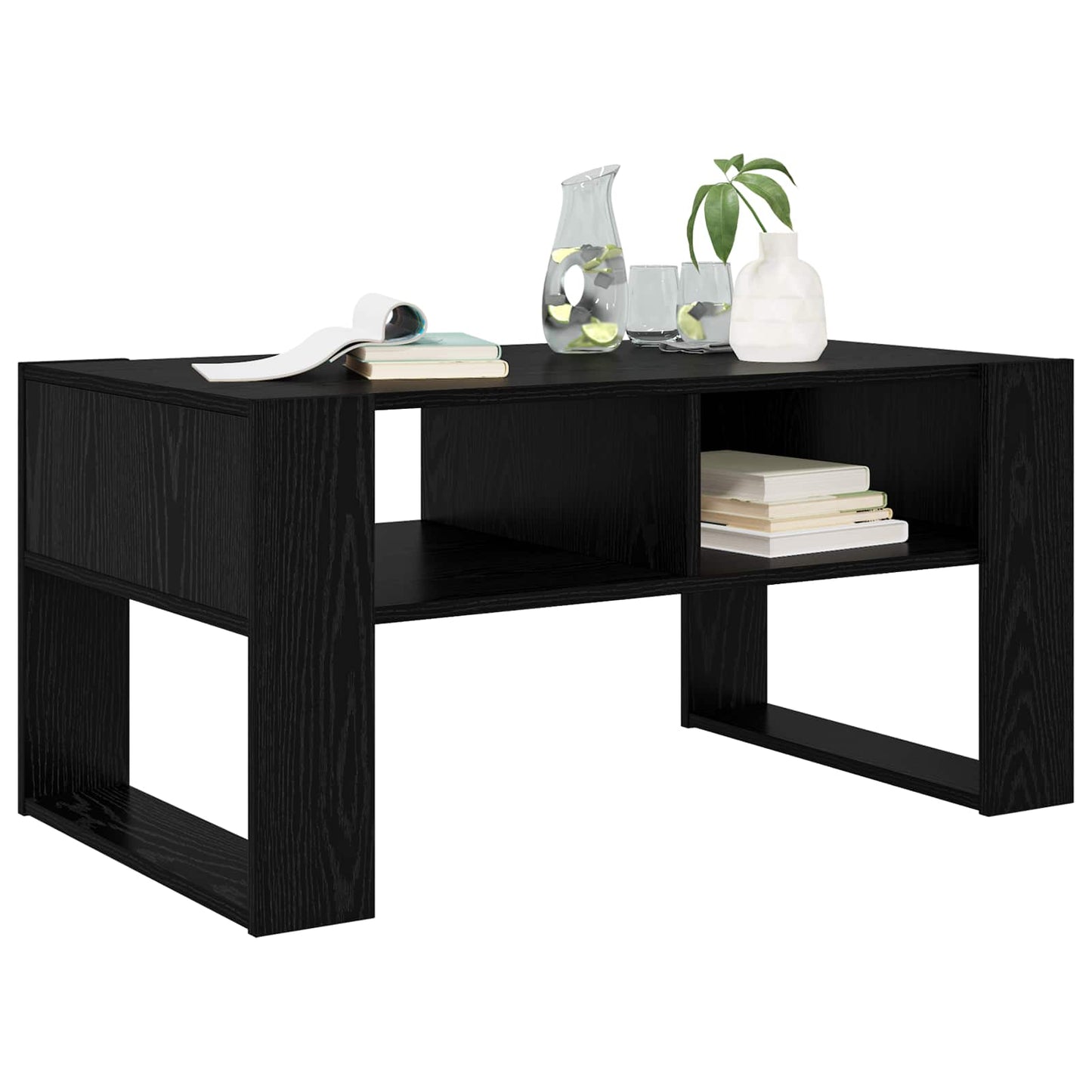 Tavolino da salotto Rovere Nero 92 x 53 x 45 cm | homemem39