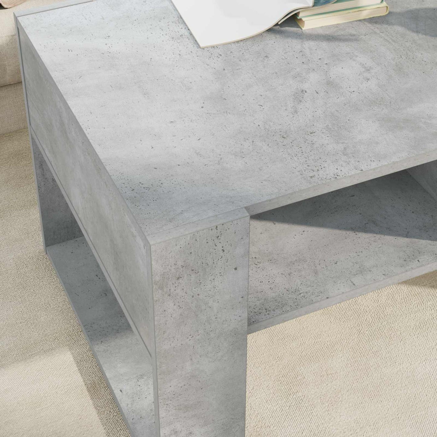 Tavolino da salotto Grigio cemento 92 x 53 x 45 cm | homemem39