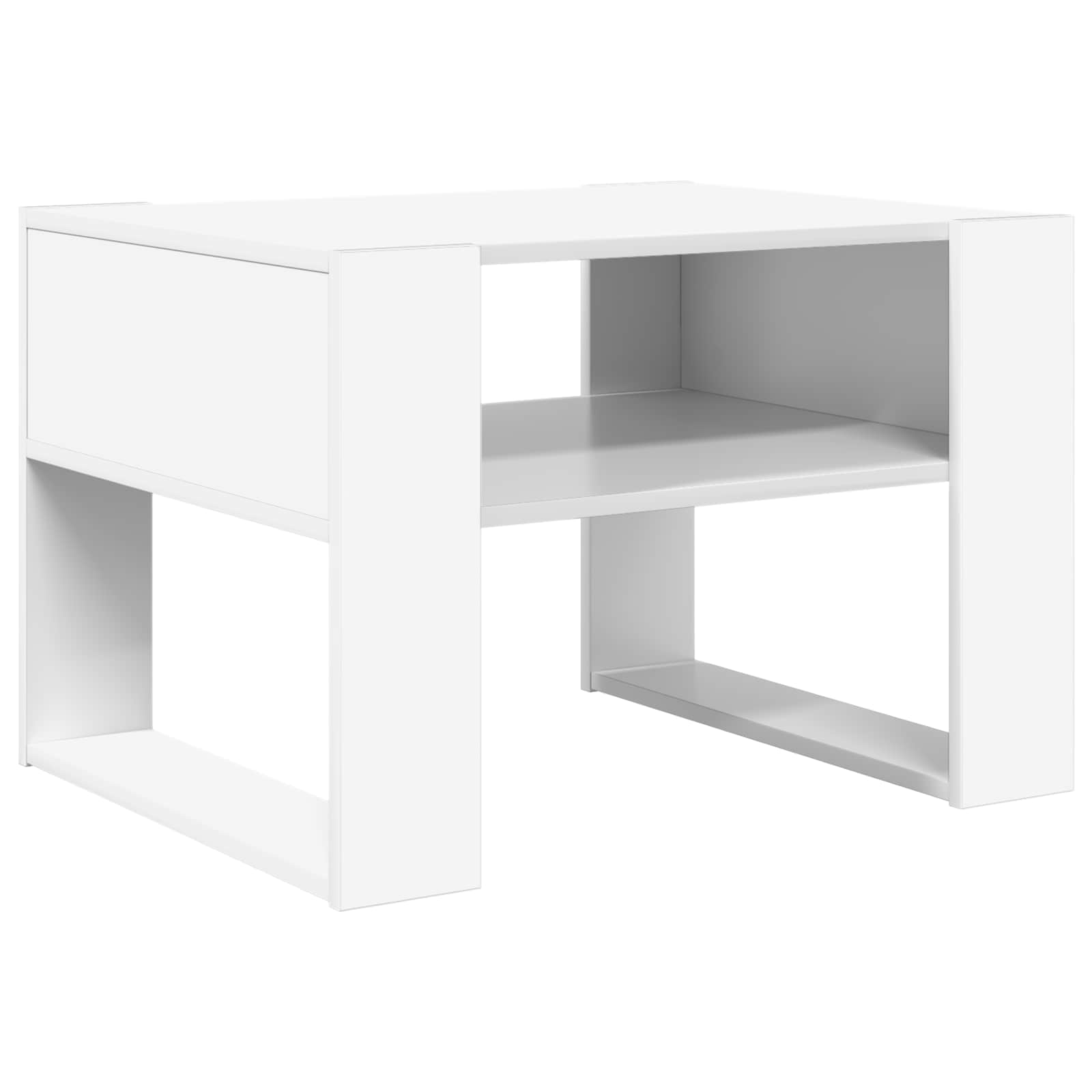 Tavolino da salotto Bianco 66 x 53 x 45 cm Legno multistrato | homemem39