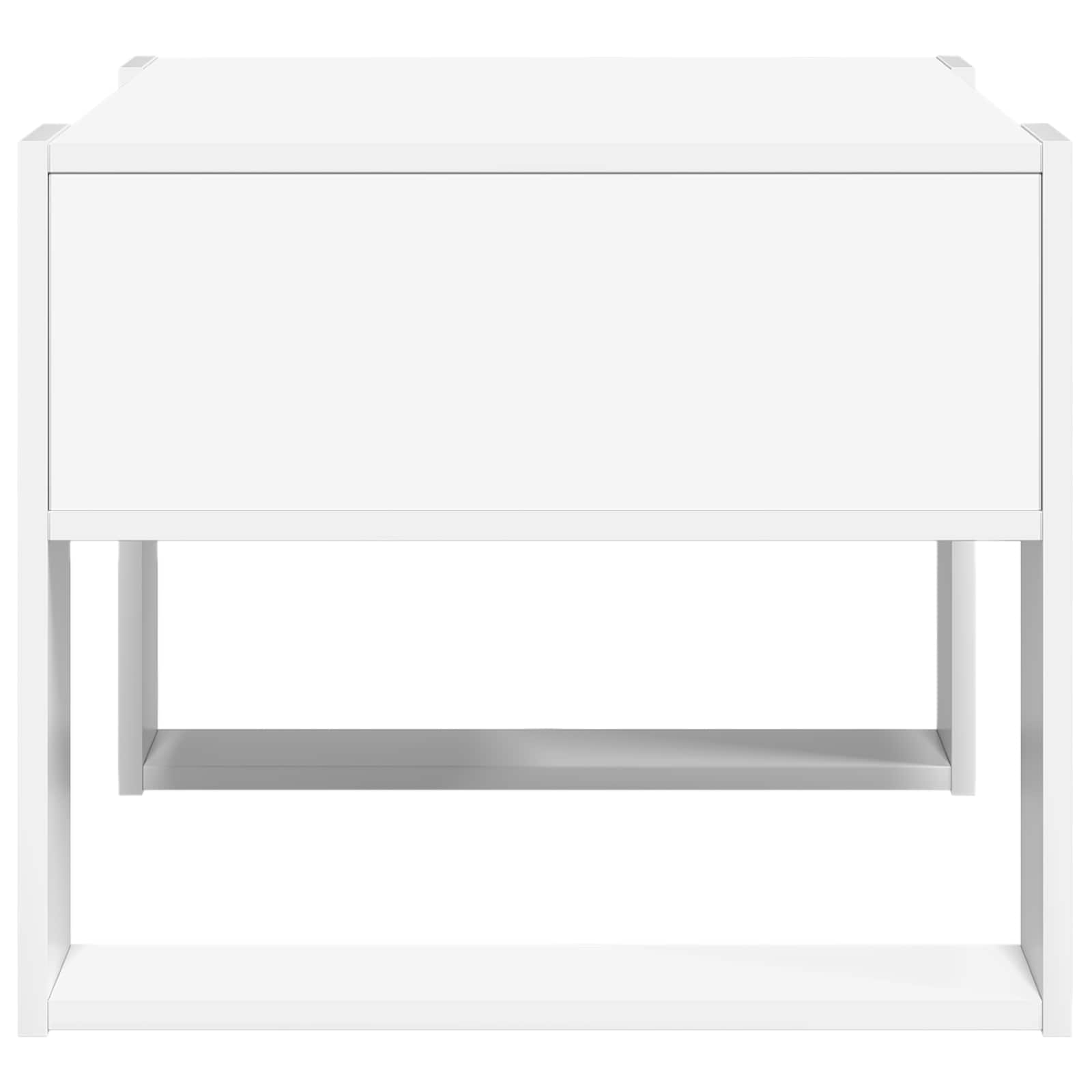 Tavolino da salotto Bianco 66 x 53 x 45 cm Legno multistrato | homemem39