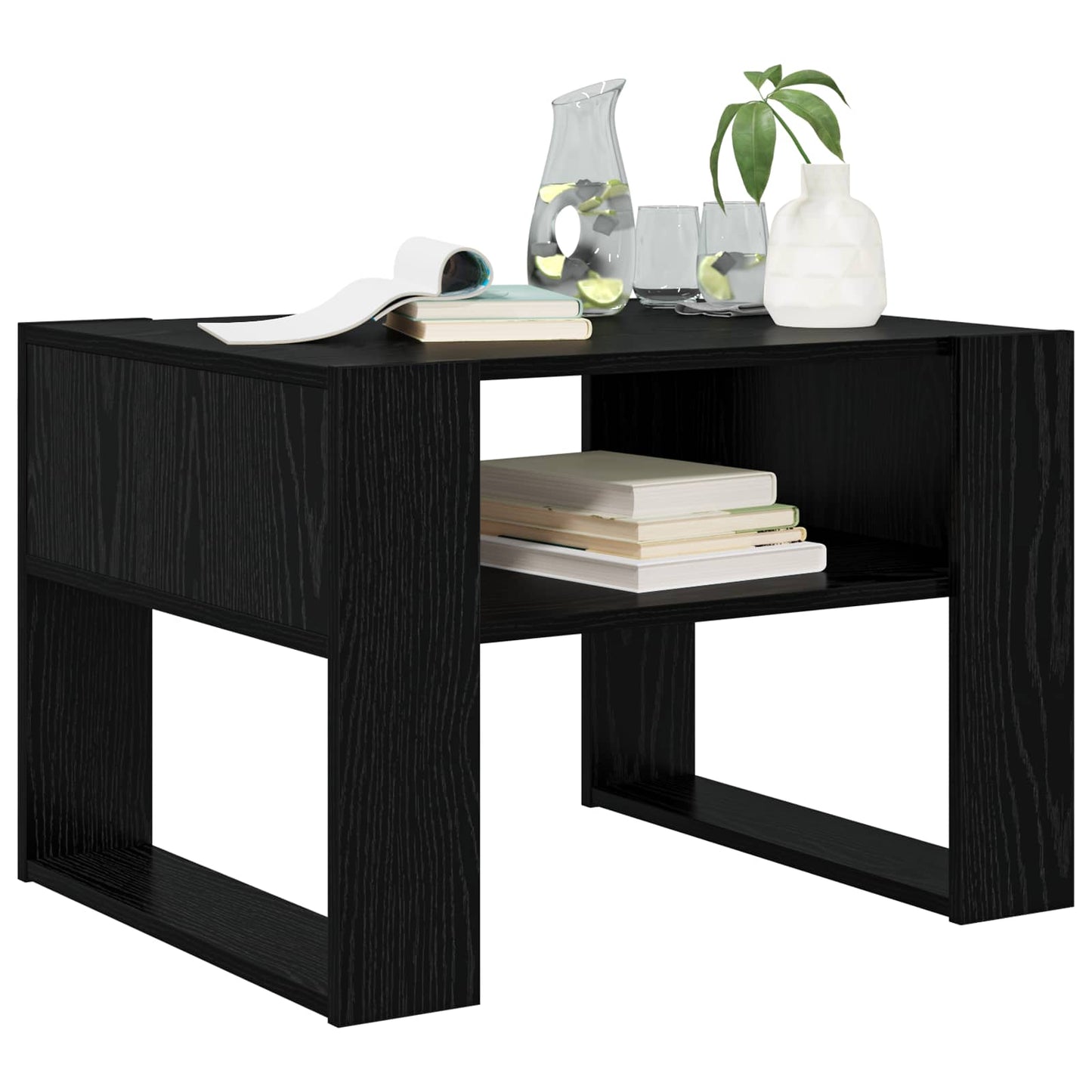 Tavolino da salotto Rovere Nero 66 x 53 x 45 cm | homemem39