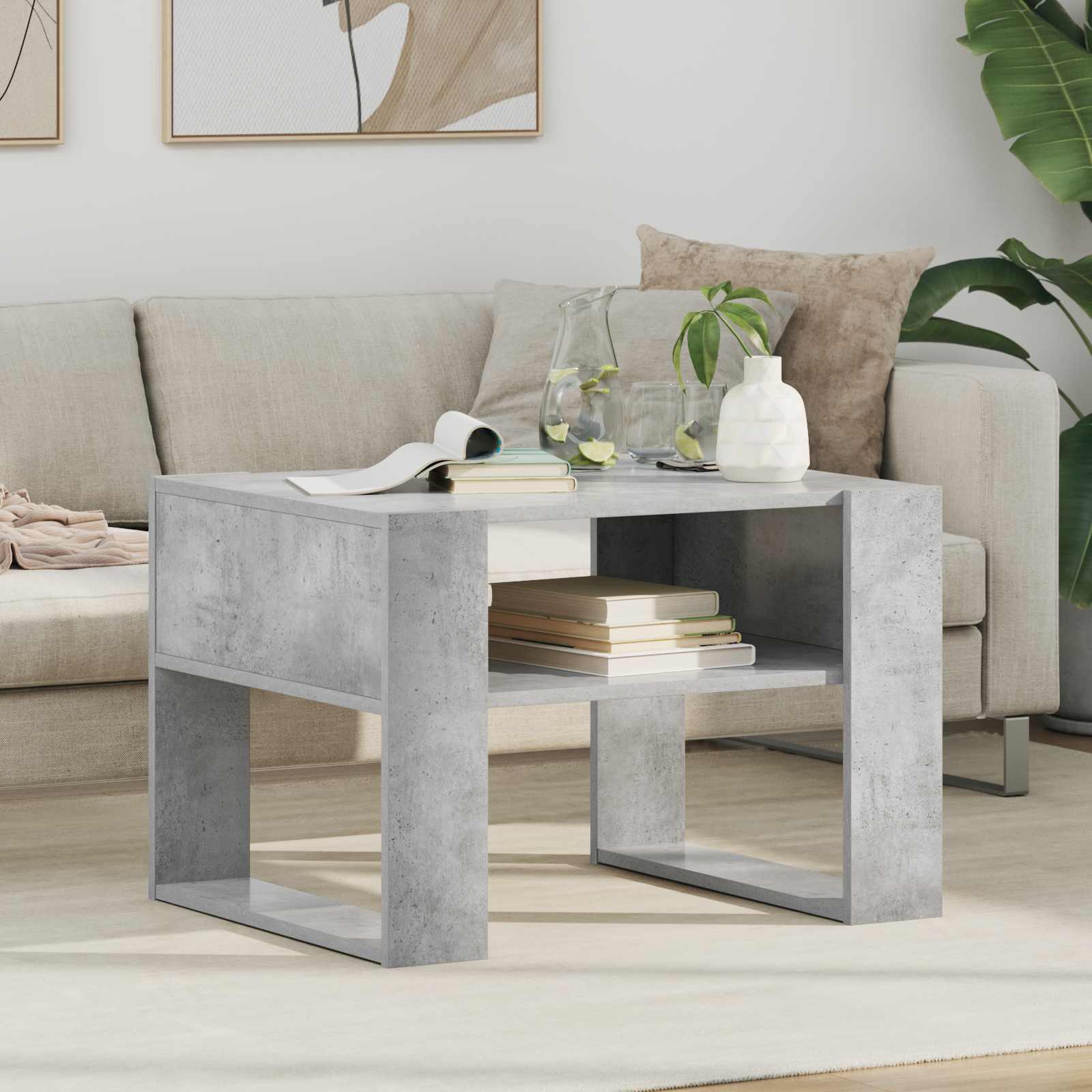 Tavolino da salotto Grigio cemento 66 x 53 x 45 cm | homemem39