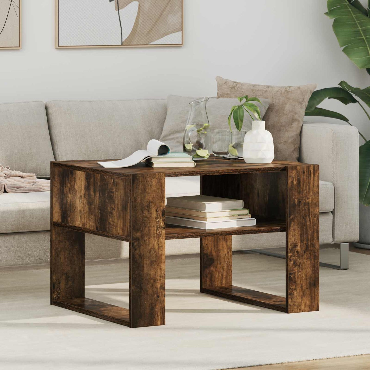 Tavolino da salotto Rovere fumé 66 x 53 x 45 cm | homemem39