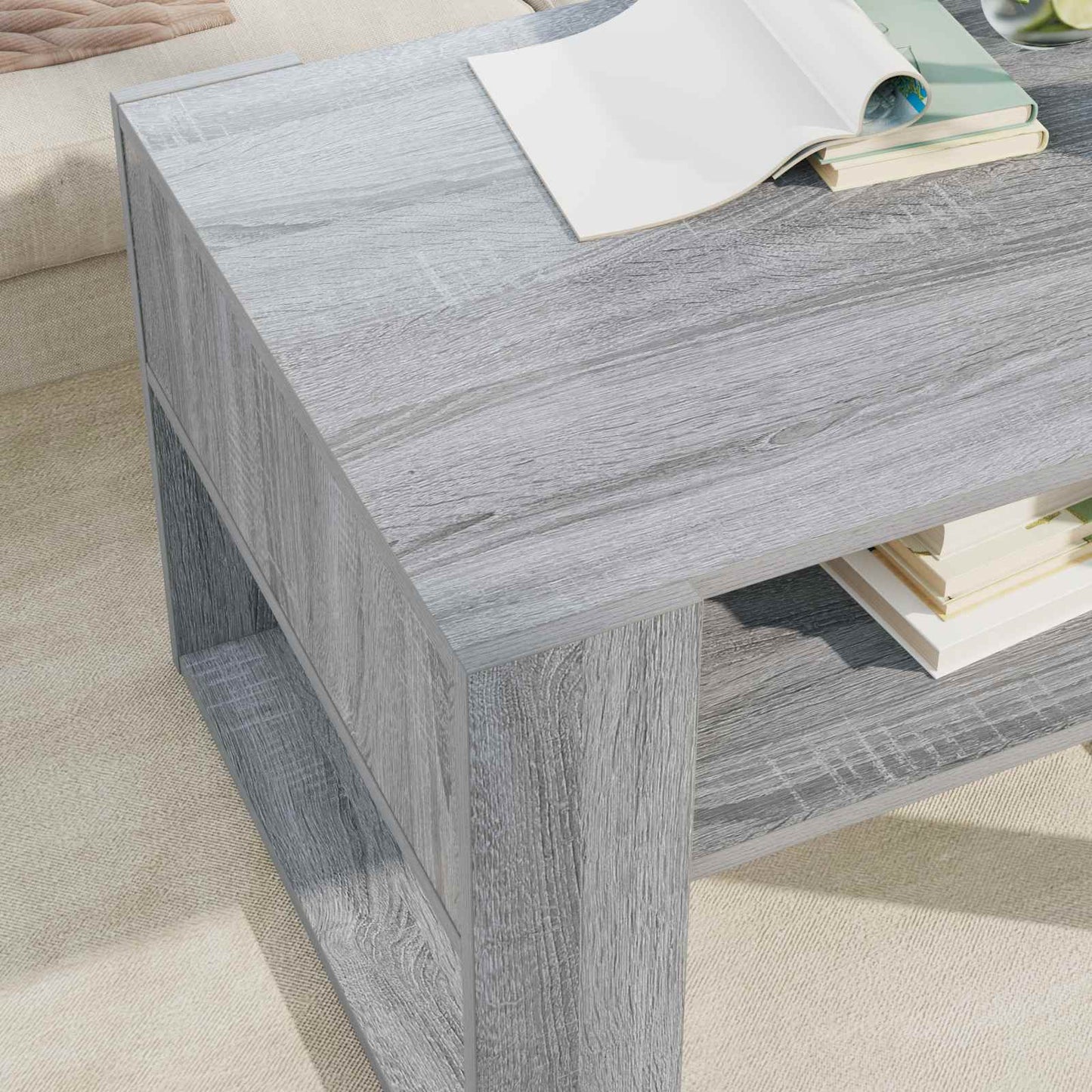 Tavolino da salotto Grigio Sonoma 66 x 53 x 45 cm | homemem39
