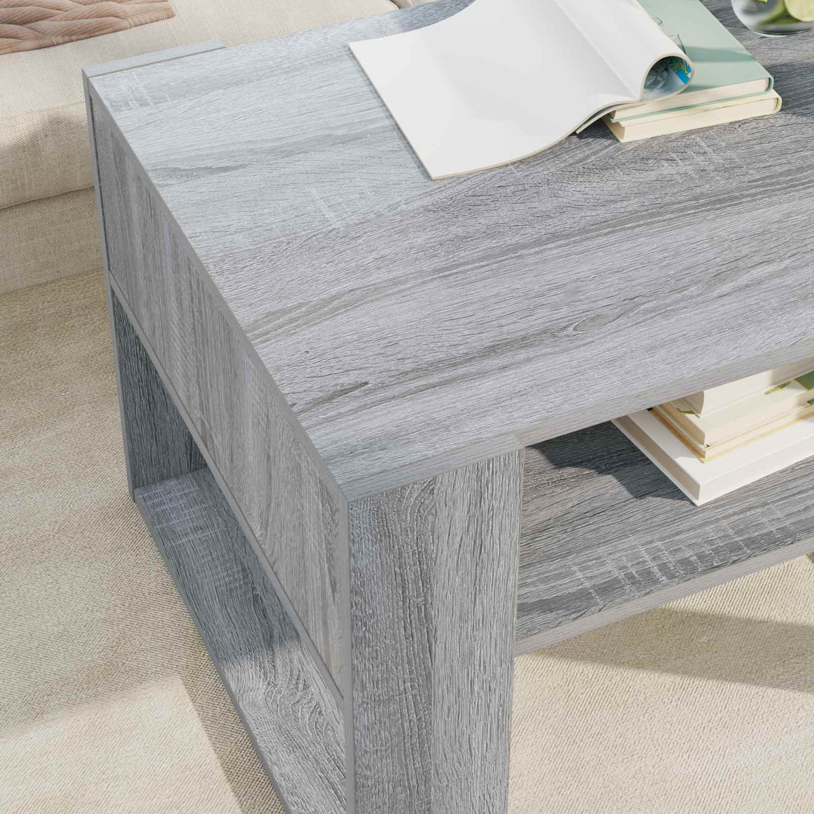 Tavolino da salotto Grigio Sonoma 66 x 53 x 45 cm | homemem39