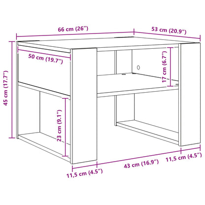Tavolino da salotto Grigio Sonoma 66 x 53 x 45 cm | homemem39