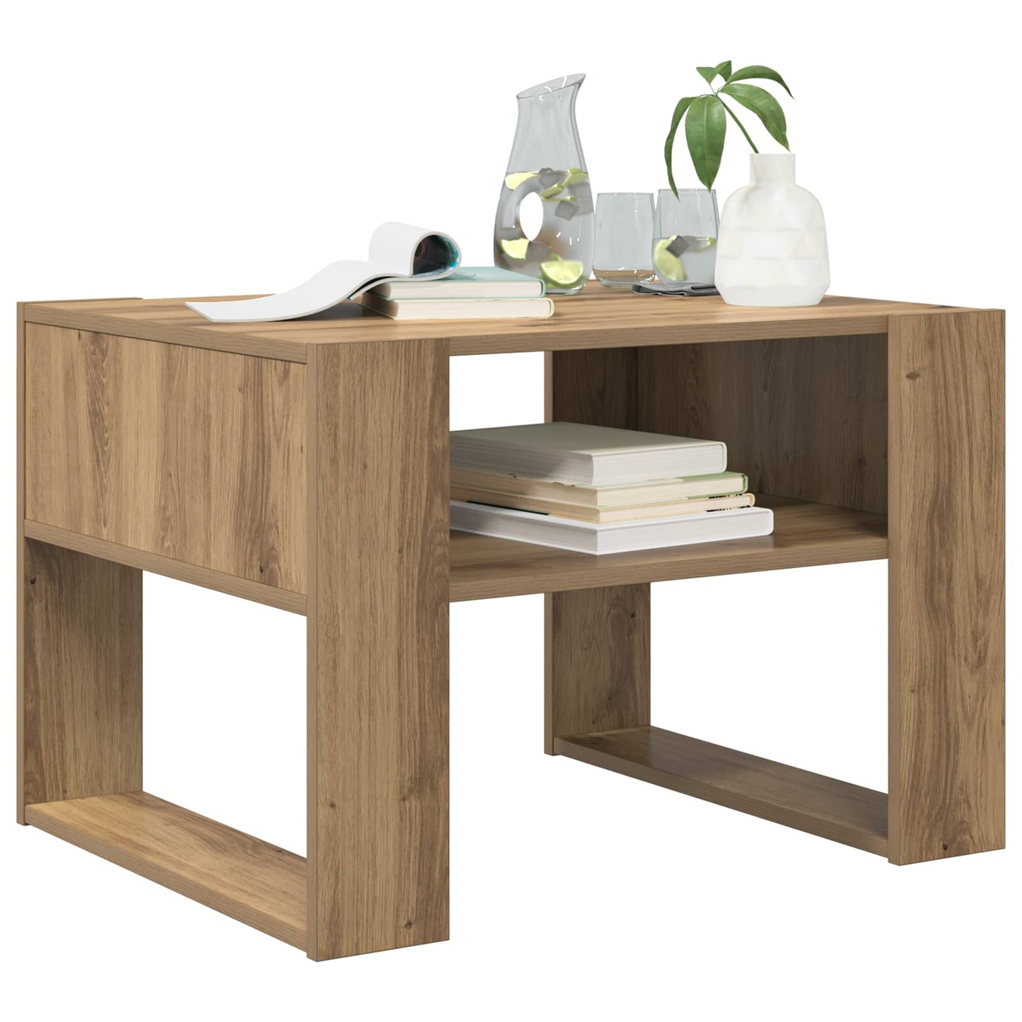 Tavolino da salotto Rovere artigianale 66 x 53 x 45 cm | homemem39