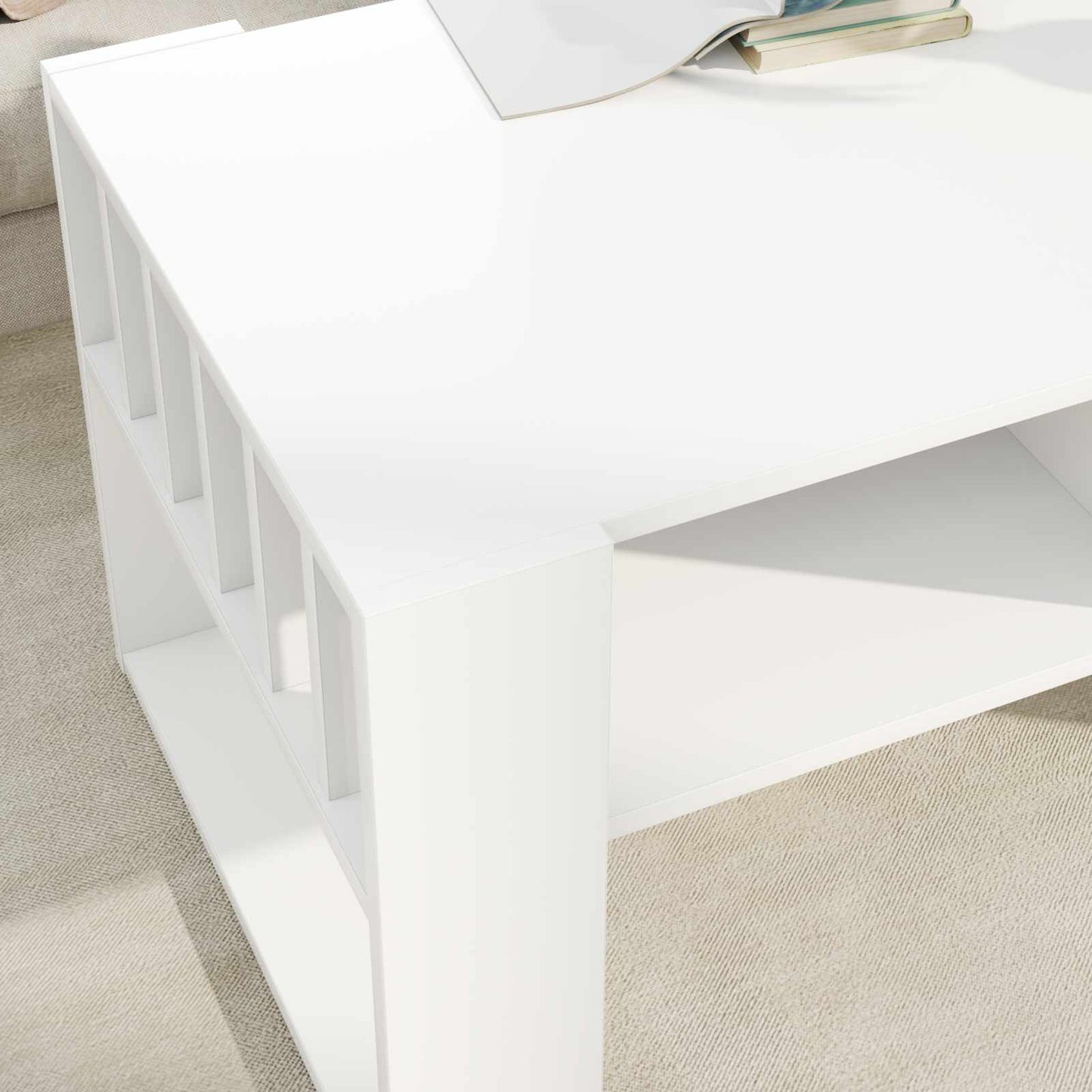 Tavolino da salotto Bianco 92 x 49,5 x 45 cm Legno multistrato | homemem39
