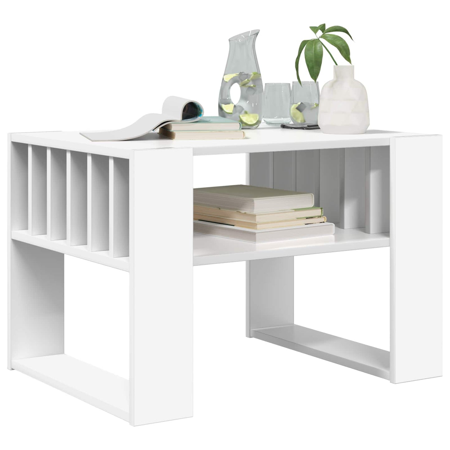 Tavolino da salotto Bianco 66 x 49,5 x 45 cm Legno multistrato | homemem39
