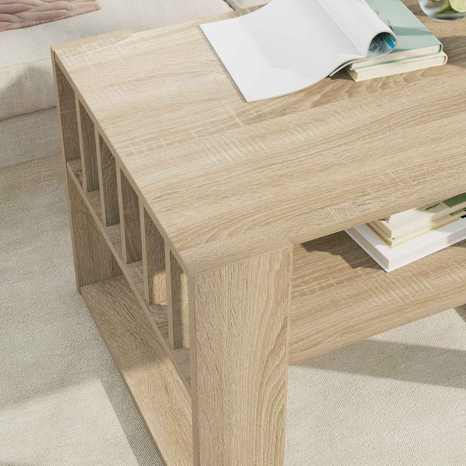 Tavolino da salotto Rovere Sonoma 66 x 49,5 x 45 cm | homemem39
