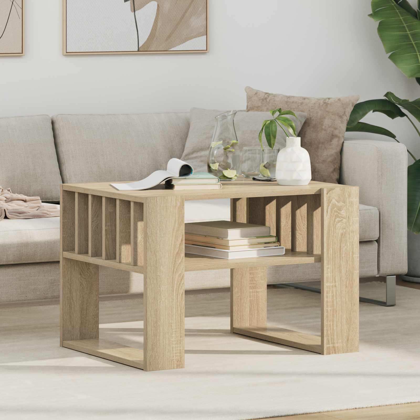 Tavolino da salotto Rovere Sonoma 66 x 49,5 x 45 cm | homemem39