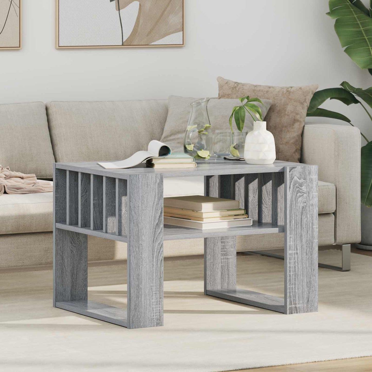 Tavolino da salotto Grigio Sonoma 66 x 49,5 x 45 cm