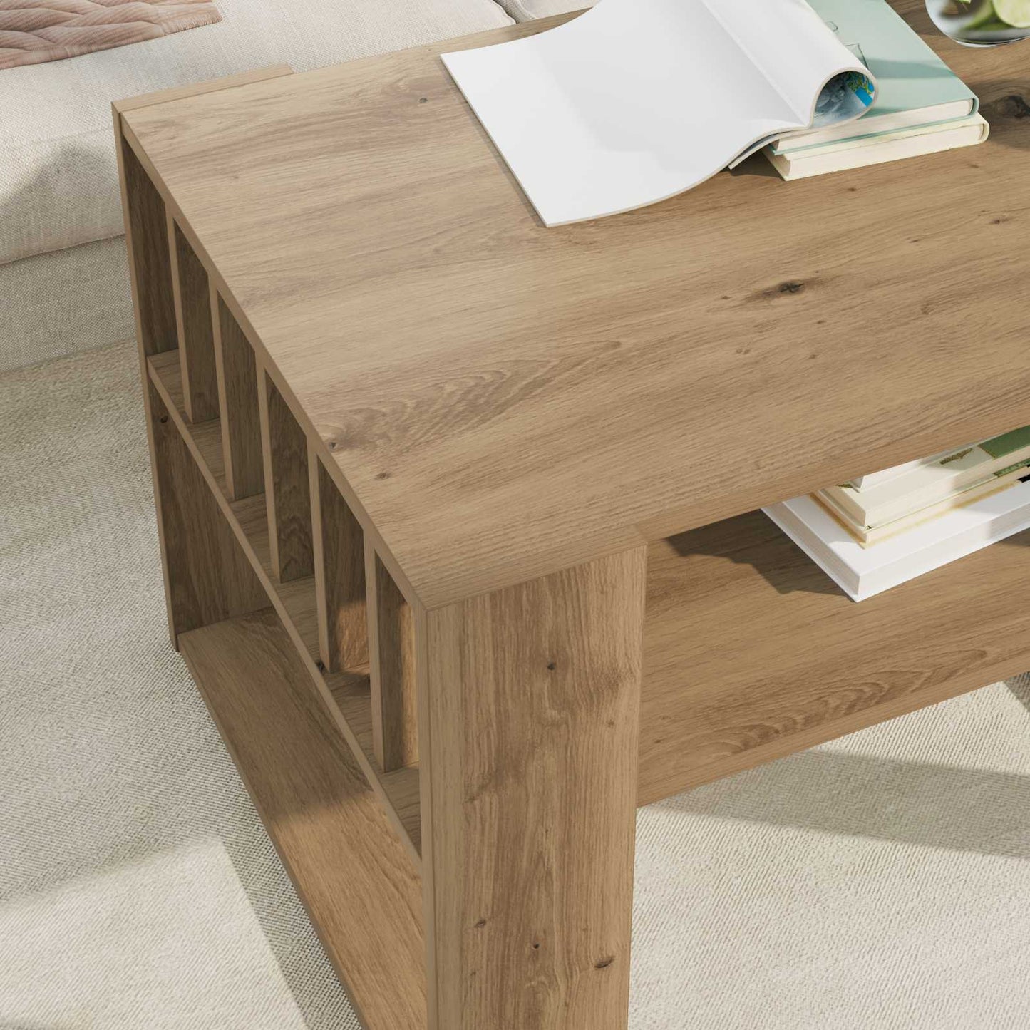 Tavolino da salotto Rovere artigianale 66 x 49,5 x 45 cm | homemem39