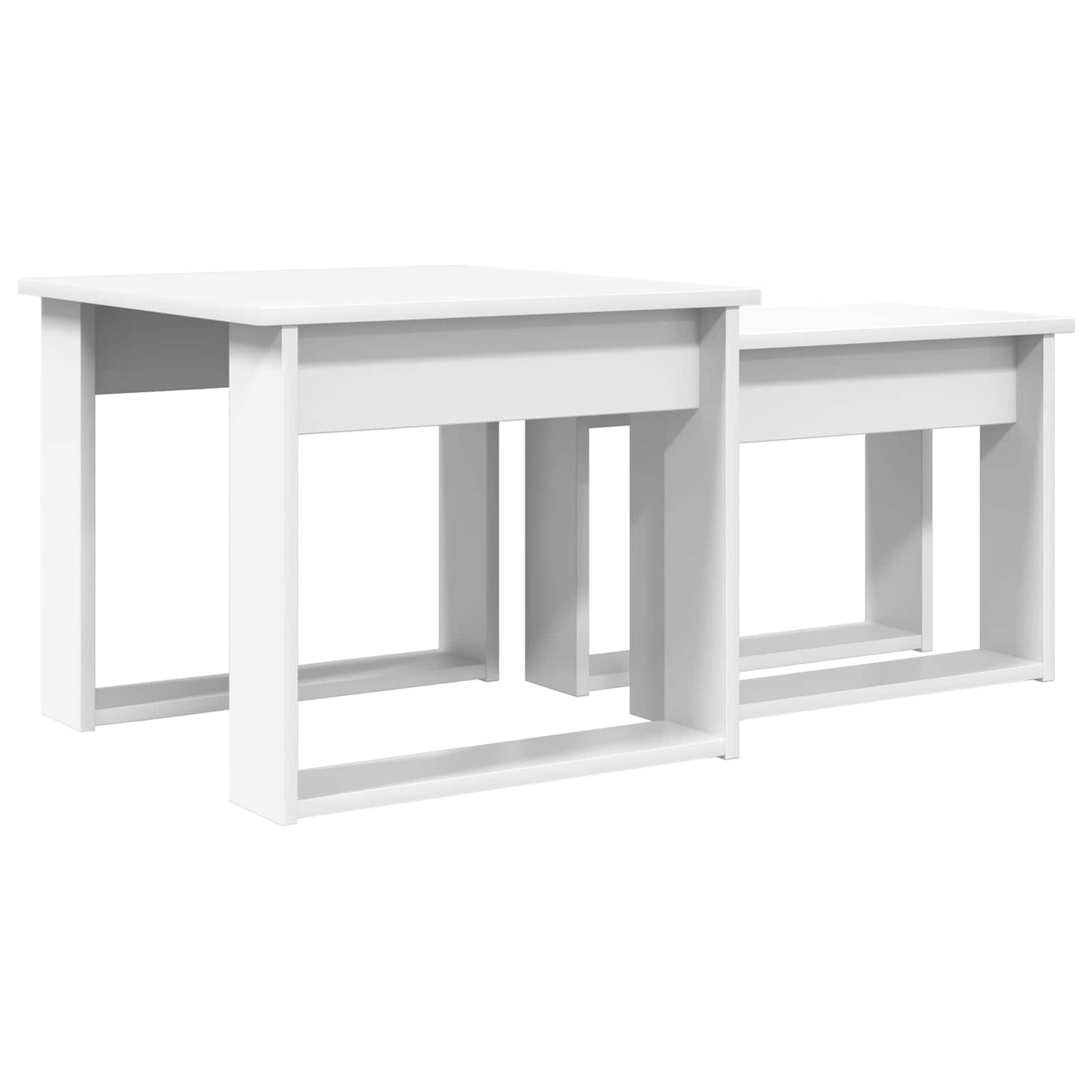 Set di Tavolini da Caffè 2 pcs Bianco 50 x 52 x 42 cm