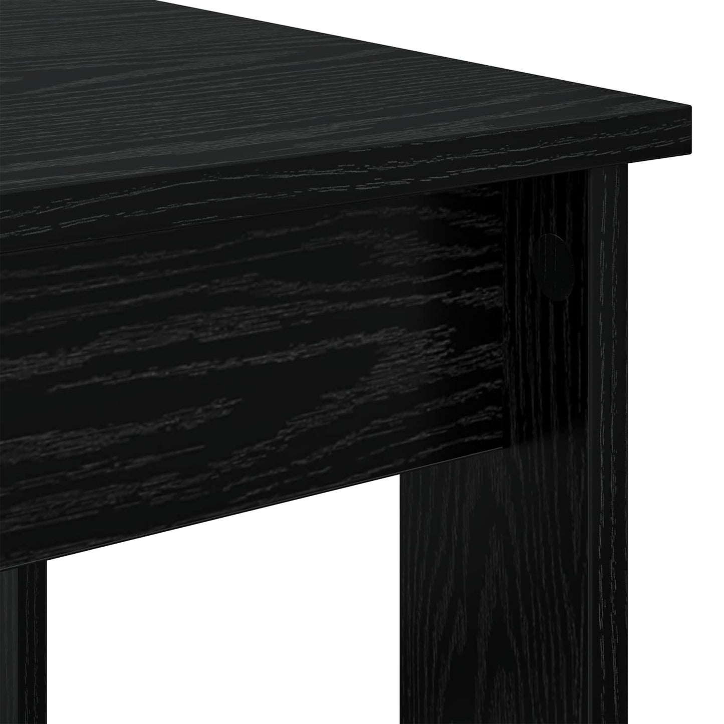 Set di Tavolini da Caffè 2 pcs Rovere Nero Legno multistrato