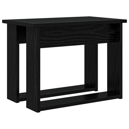 Set di Tavolini da Caffè 2 pcs Rovere Nero Legno multistrato | homemem39