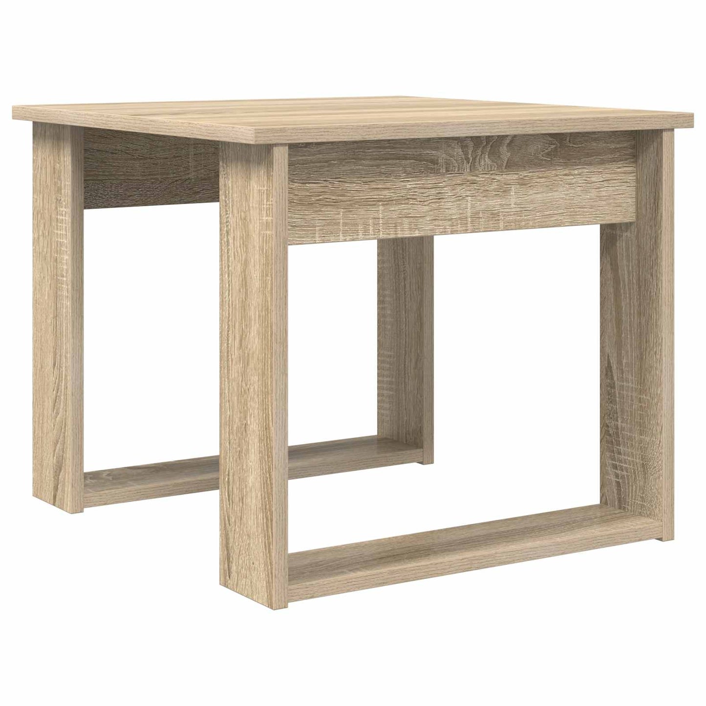 Set di Tavolini da Caffè 2 pcs Rovere Sonoma Legno multistrato | homemem39