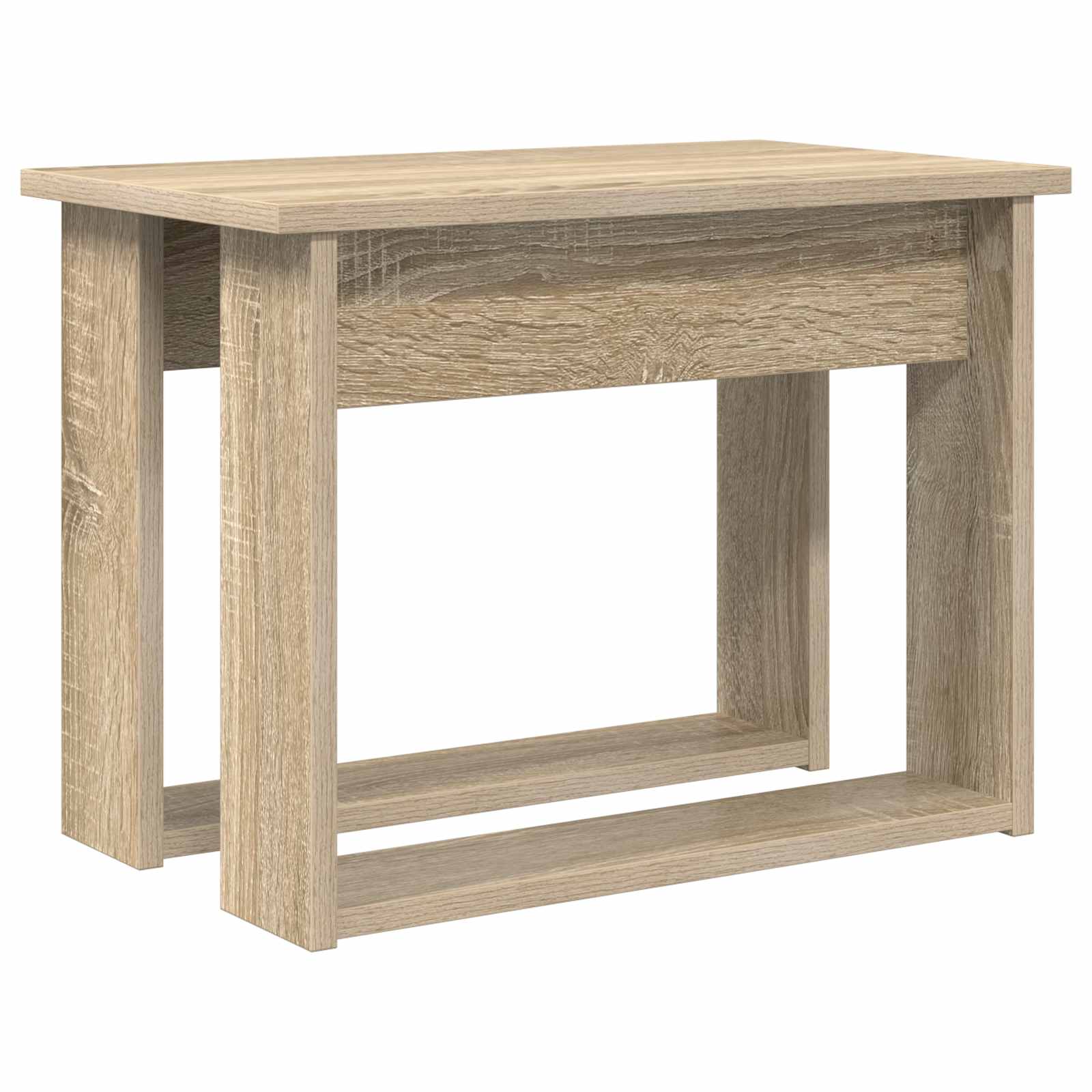 Set di Tavolini da Caffè 2 pcs Rovere Sonoma Legno multistrato | homemem39