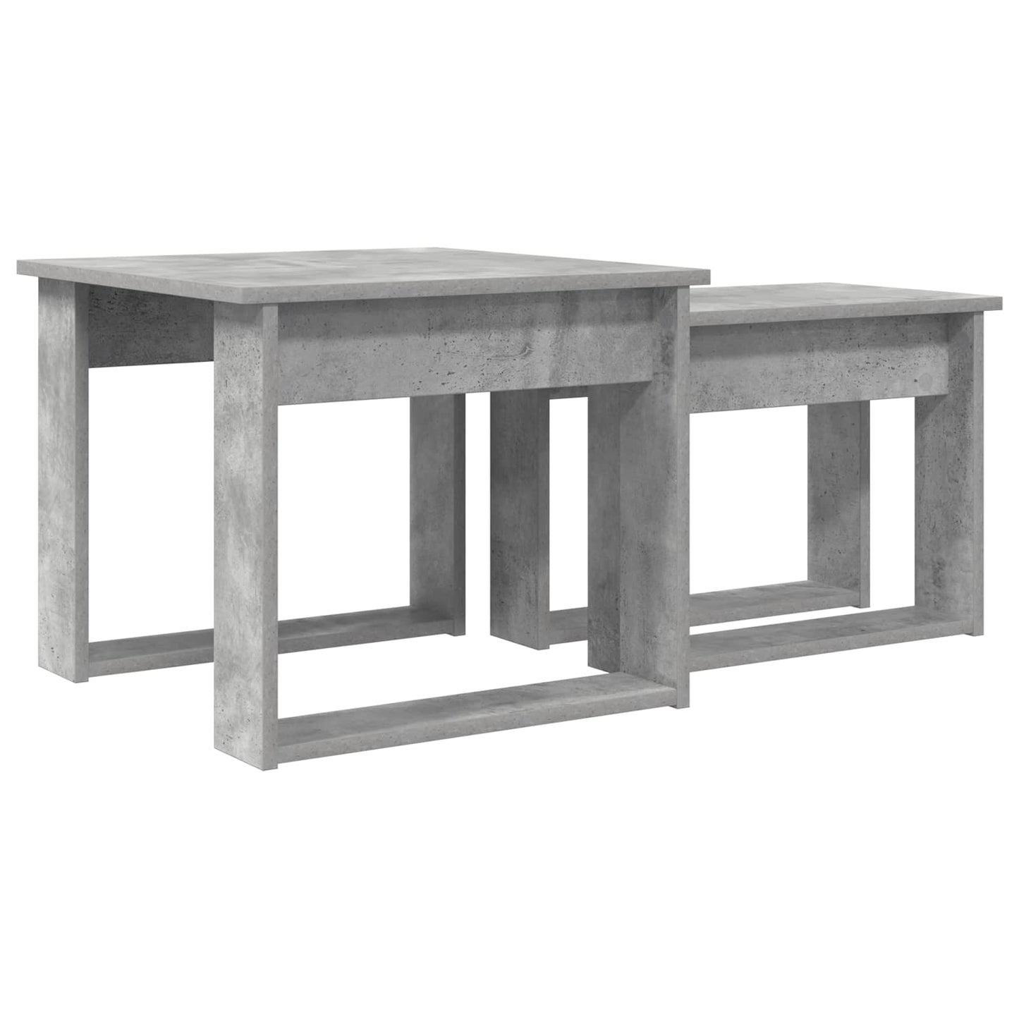 Set di Tavolini da Caffè 2 pcs Grigio cemento Legno multistrato