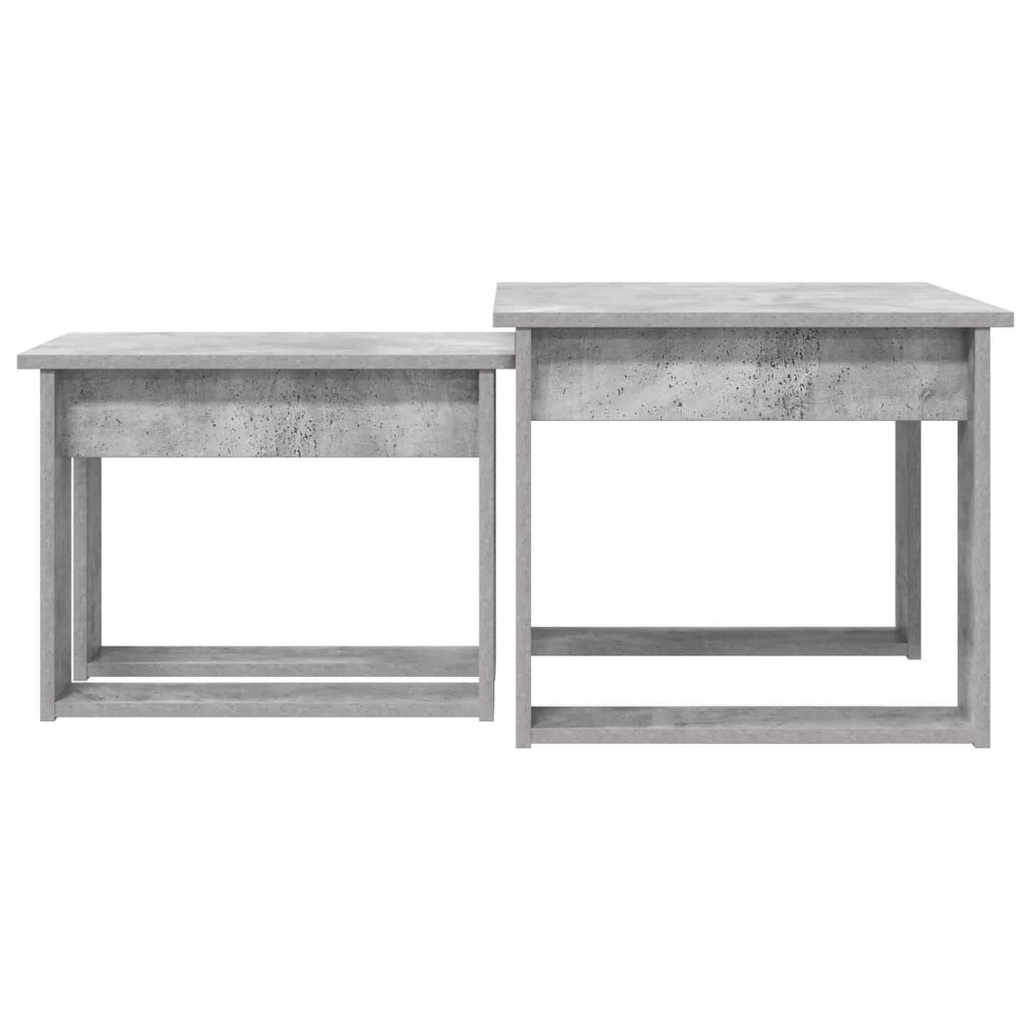 Set di Tavolini da Caffè 2 pcs Grigio cemento Legno multistrato
