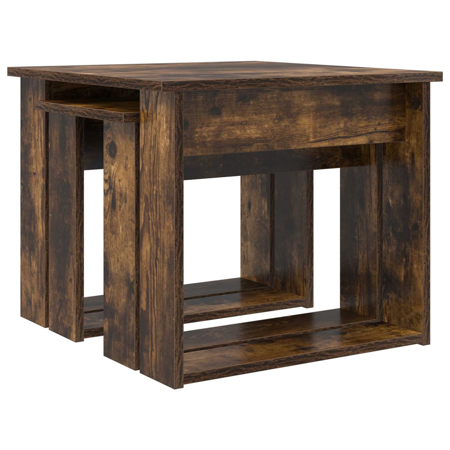 Set di Tavolini da Caffè 2 pcs Rovere fumé Legno multistrato | homemem39
