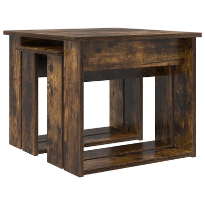 Set di Tavolini da Caffè 2 pcs Rovere fumé Legno multistrato