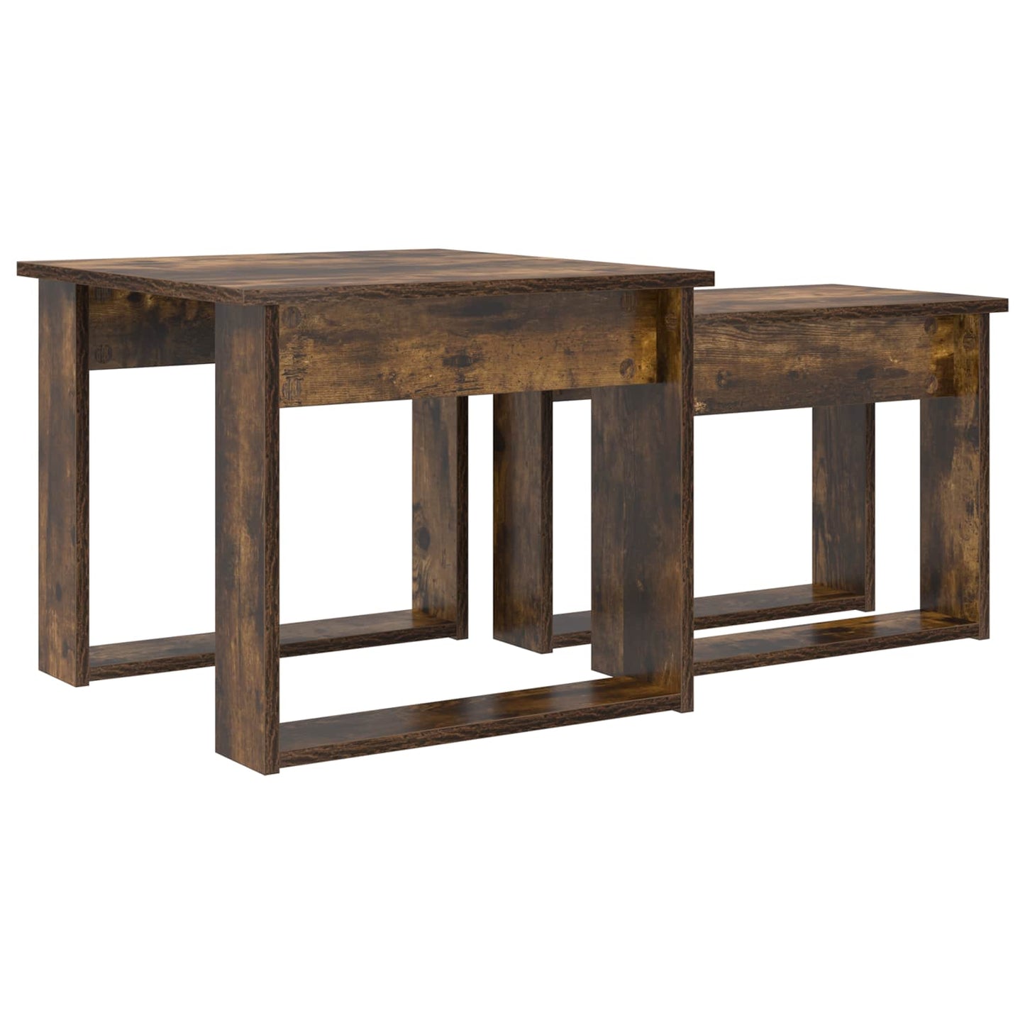 Set di Tavolini da Caffè 2 pcs Rovere fumé 50 x 52 x 42 cm