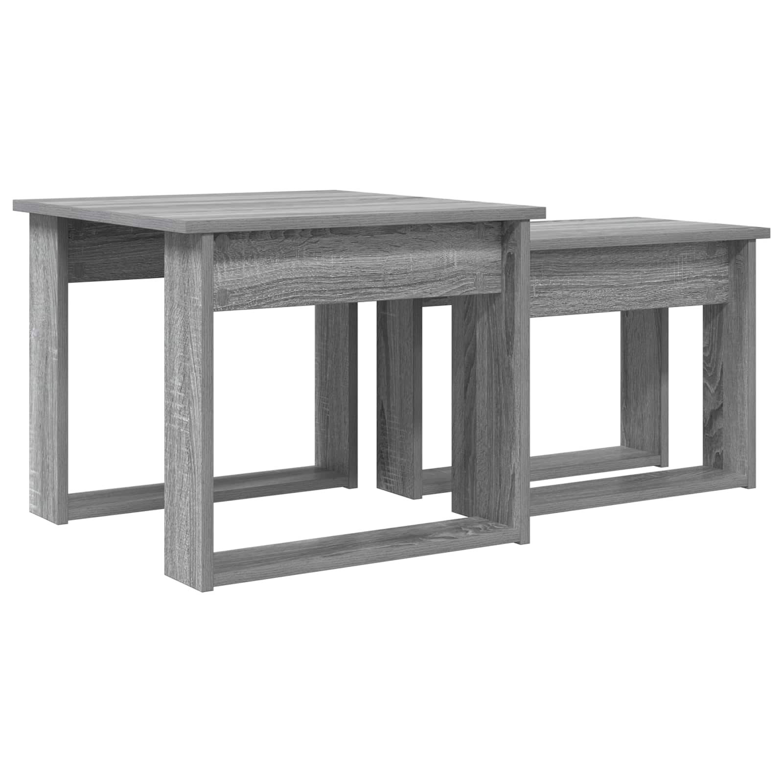 Set di Tavolini da Caffè 2 pcs Grigio Sonoma Legno multistrato | homemem39