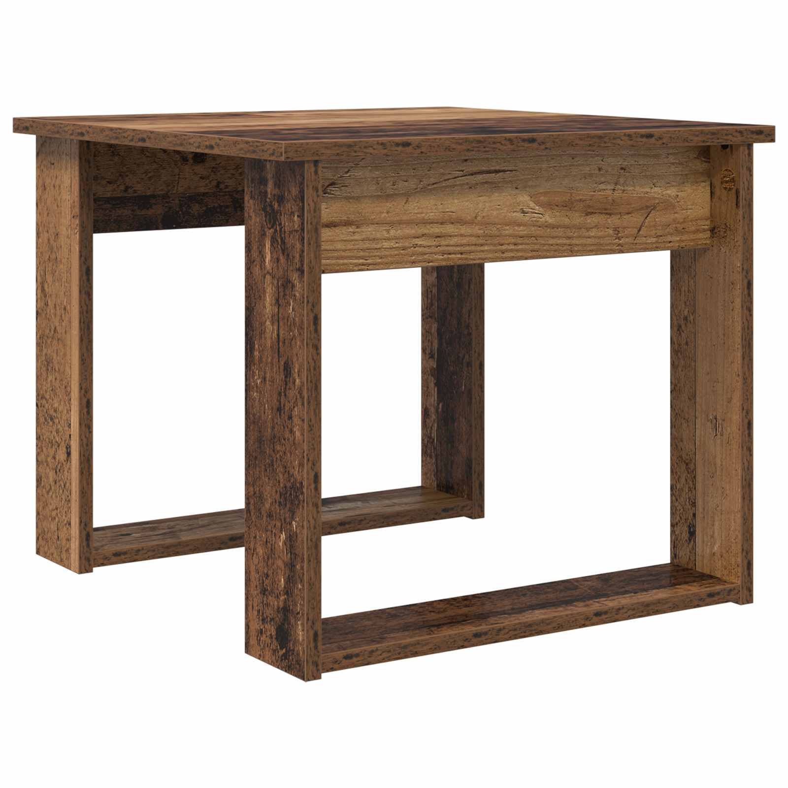 Set di Tavolini da Caffè 2 pcs Legno vecchio Legno multistrato | homemem39