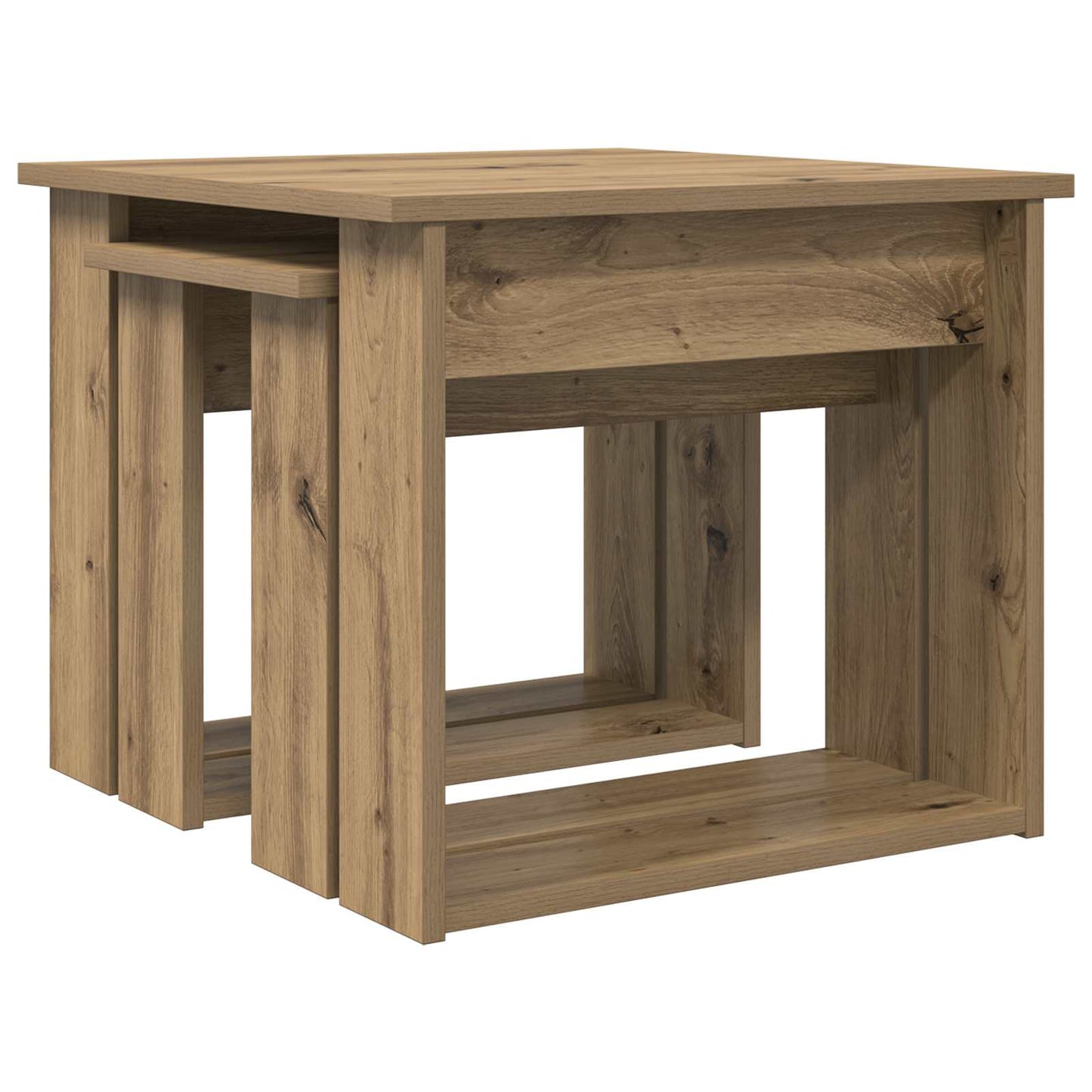 Set di Tavolini da Caffè 2 pcs Rovere artigianale | homemem39