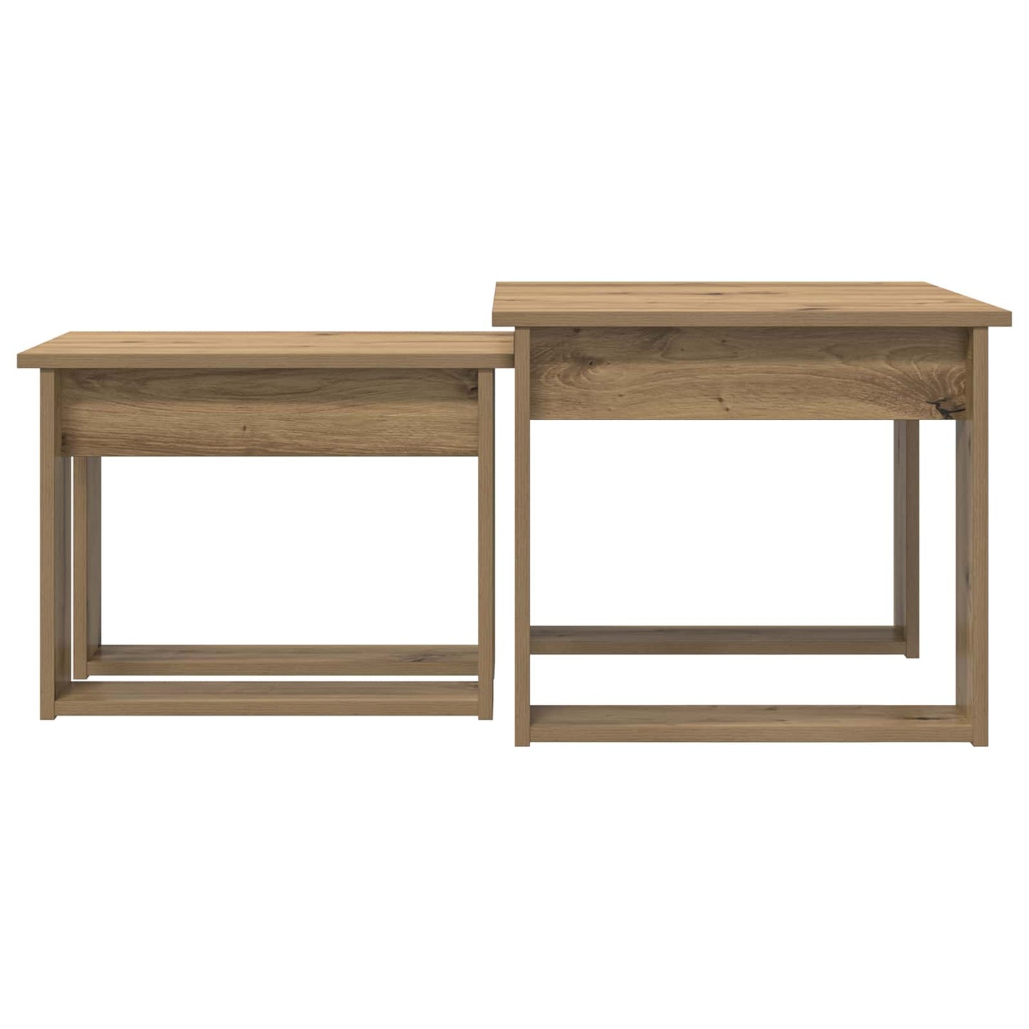 Set di Tavolini da Caffè 2 pcs Rovere artigianale | homemem39