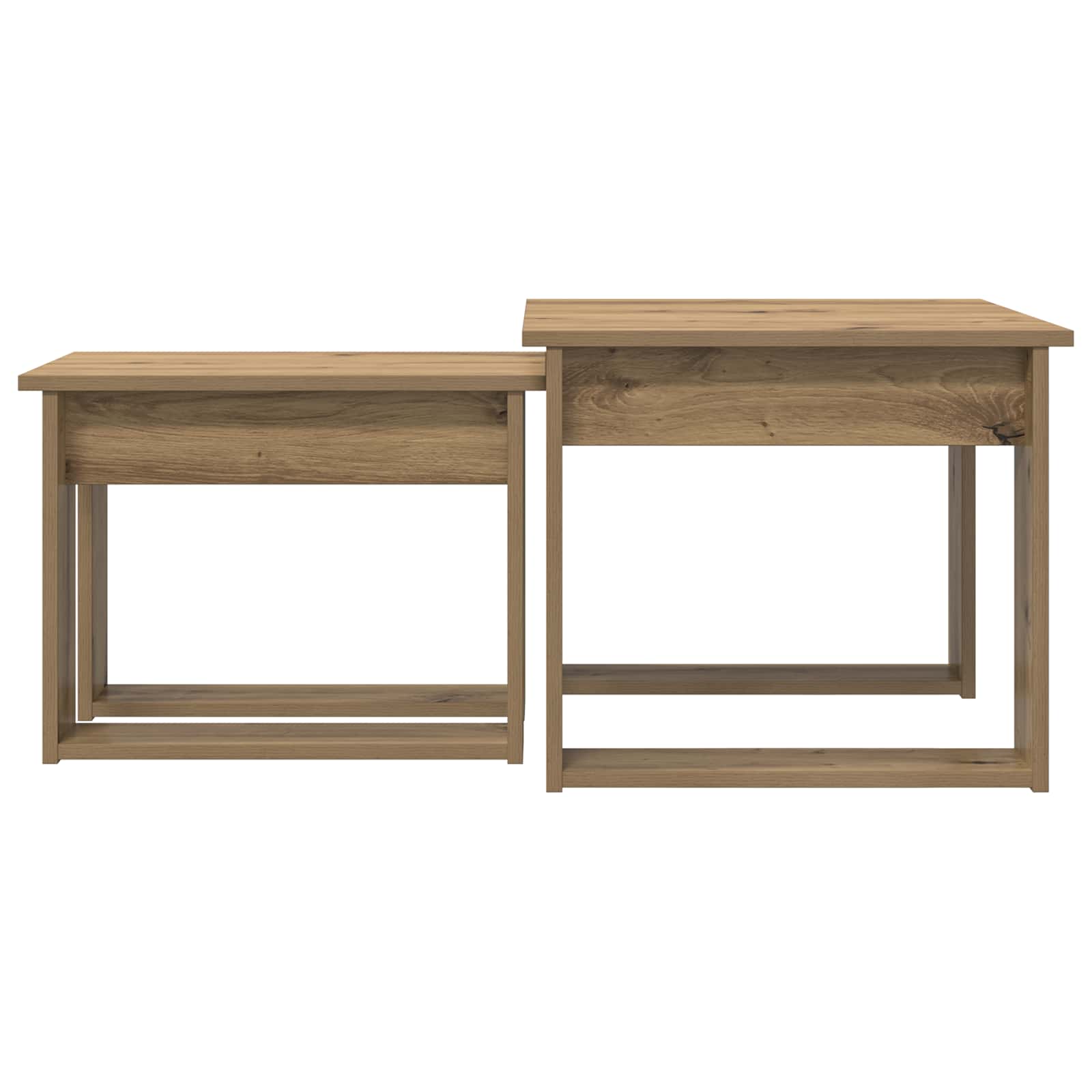Set di Tavolini da Caffè 2 pcs Rovere artigianale | homemem39