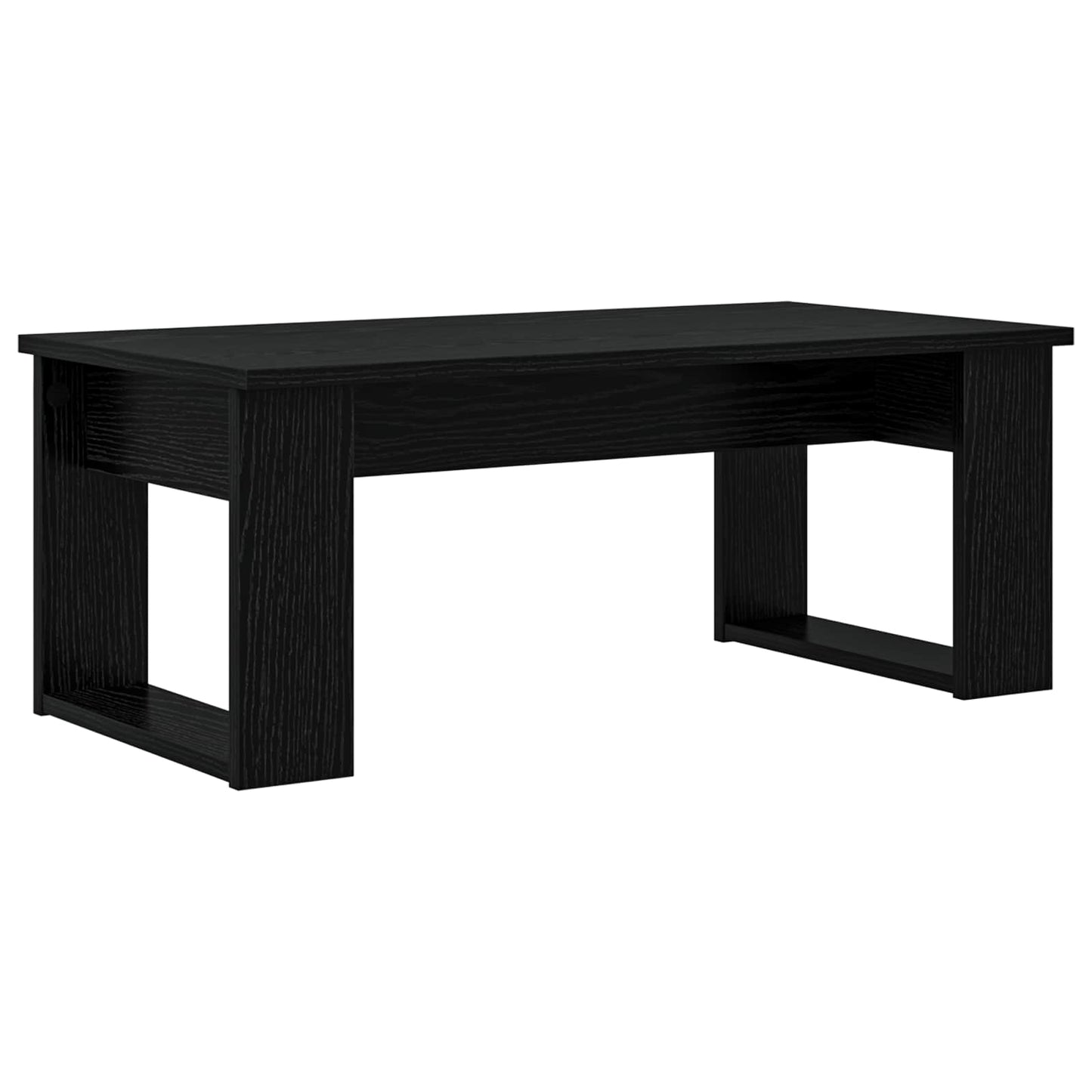 Set di Tavolini da Caffè 2 pcs Rovere Nero Legno multistrato | homemem39