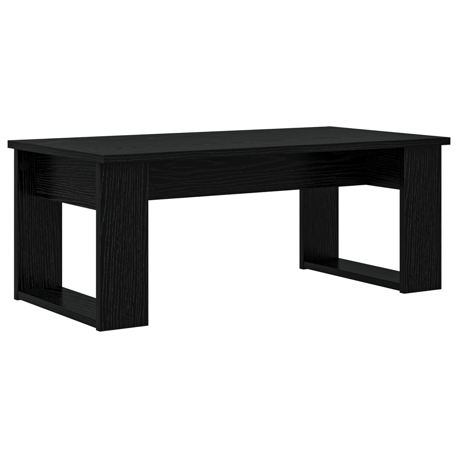 Set di Tavolini da Caffè 2 pcs Rovere Nero Legno multistrato | homemem39