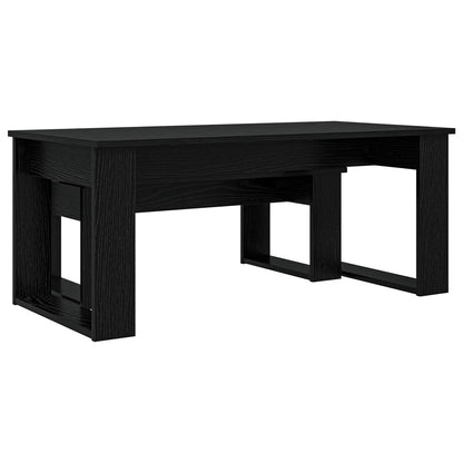 Set di Tavolini da Caffè 2 pcs Rovere Nero Legno multistrato | homemem39
